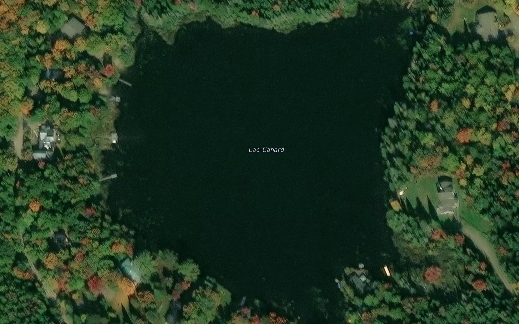 Satellite map of the Lac Canard