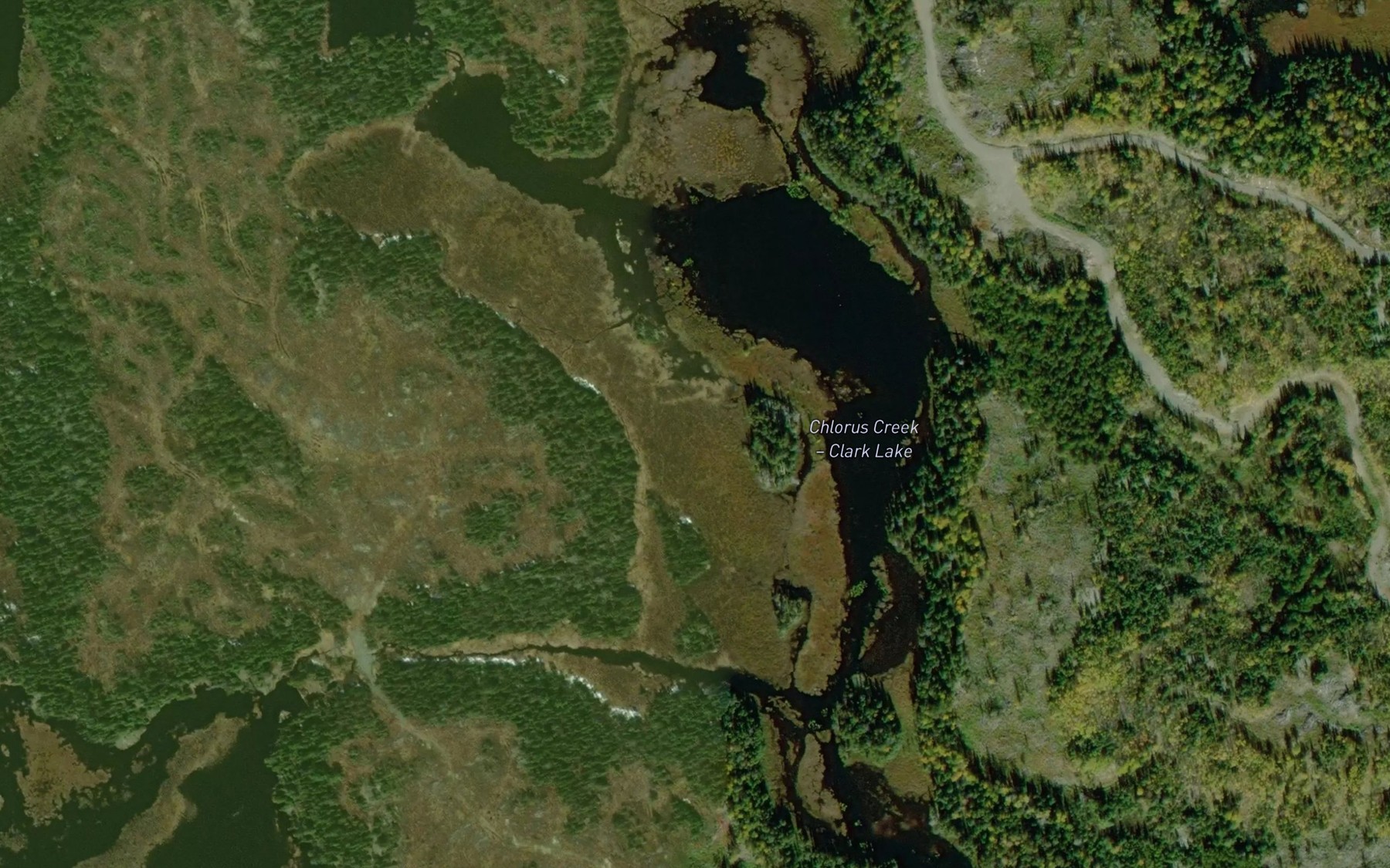 Satellite map of the Clark Lake
