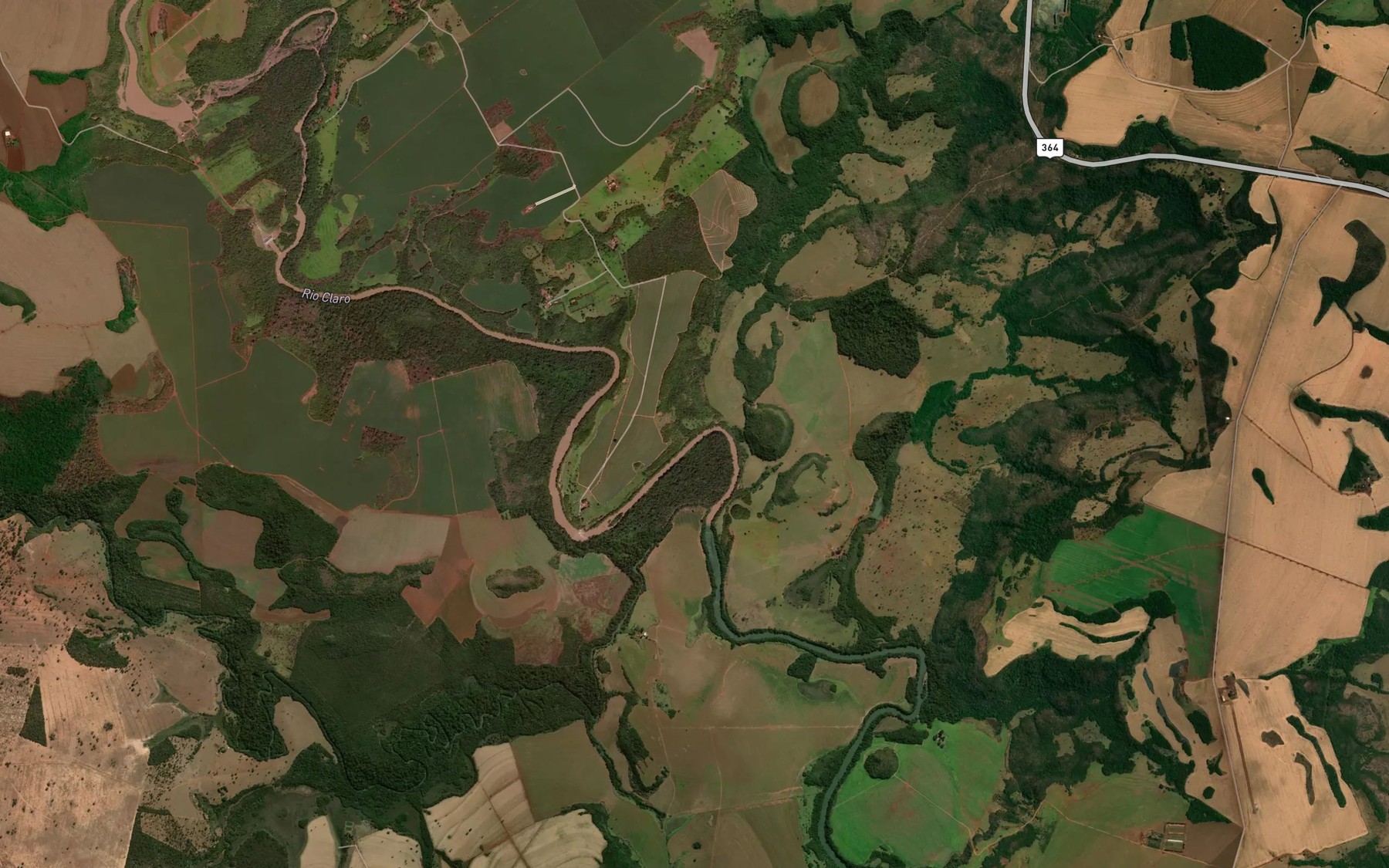 Satellite map of the Corrego do Lajeado