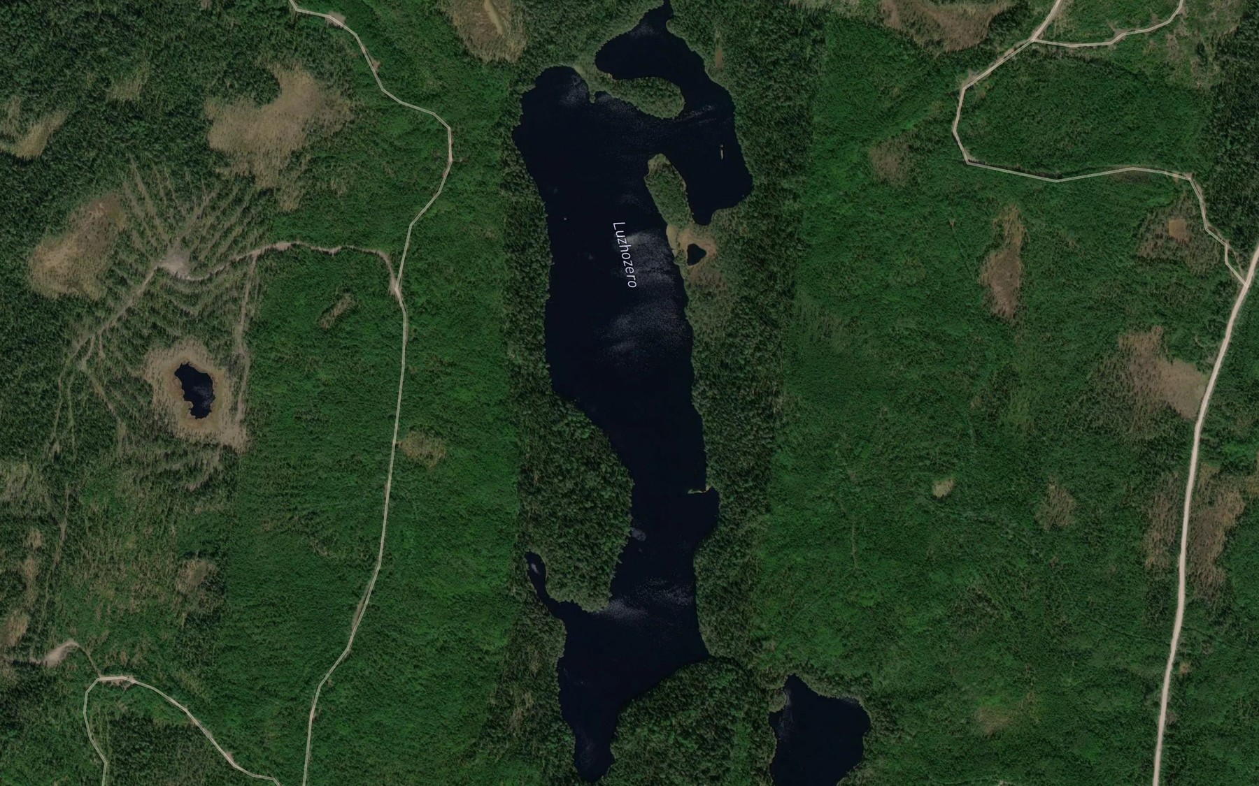 Satellite map of the Ozero Luzhozero