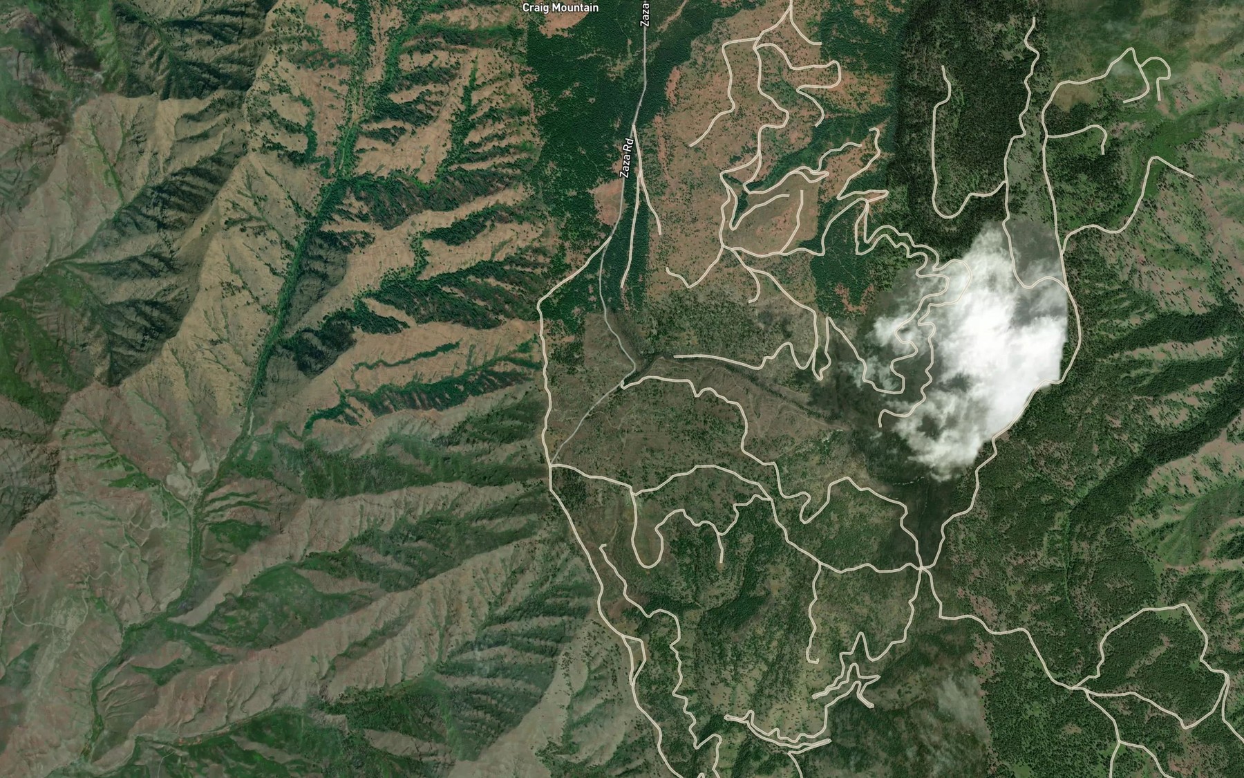Satellite map of the Roberts Spring