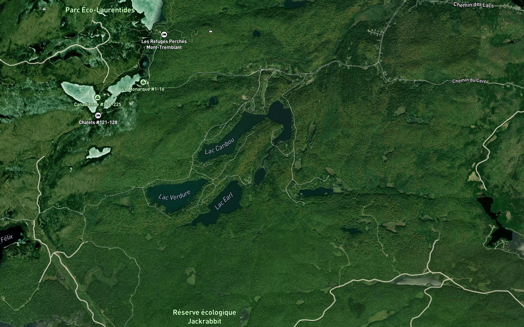 Satellite map of the Lac Mousseux