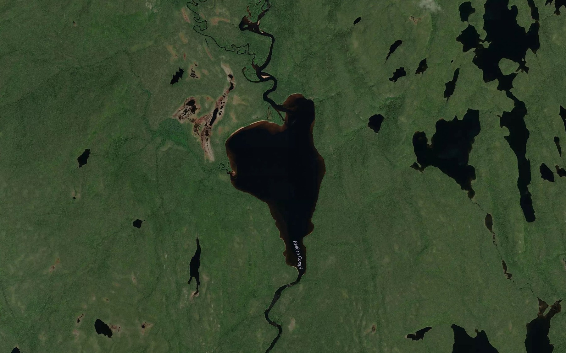 Satellite map of the Lac Giguere