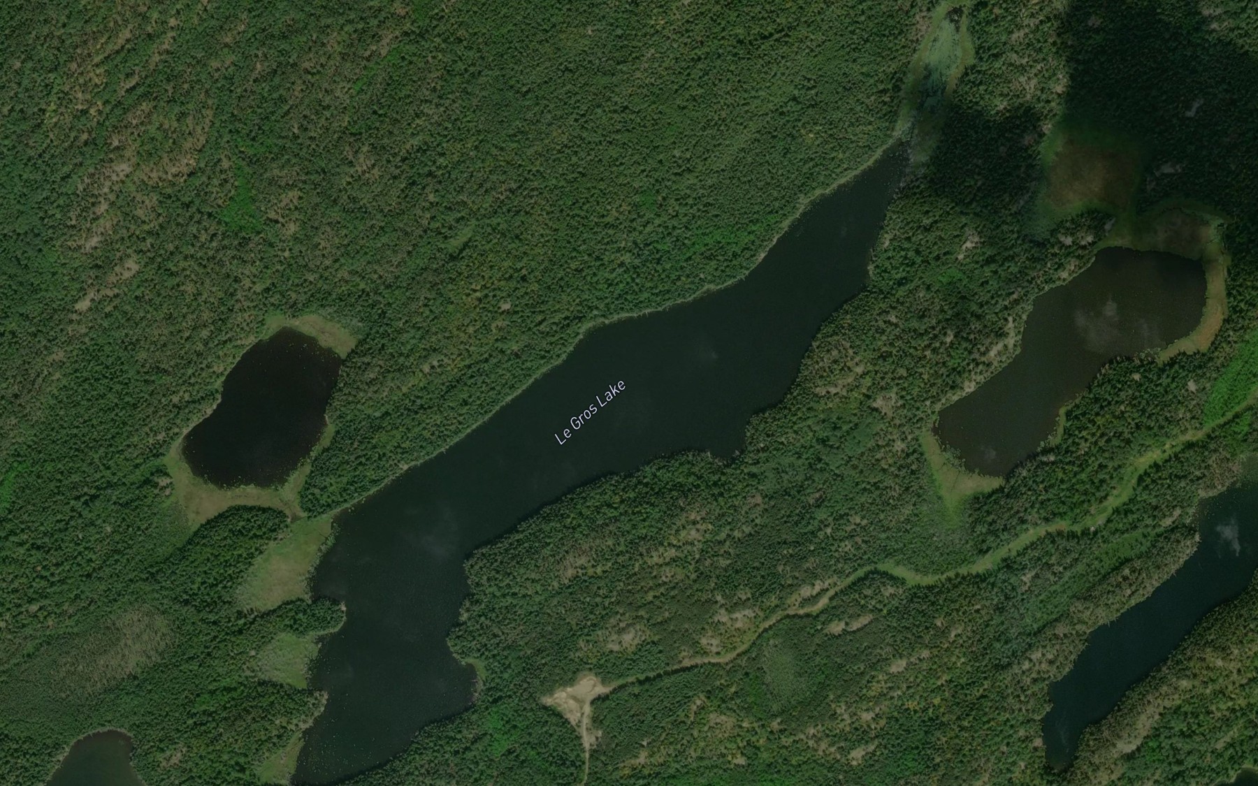 Satellite map of the Le Gros Lake