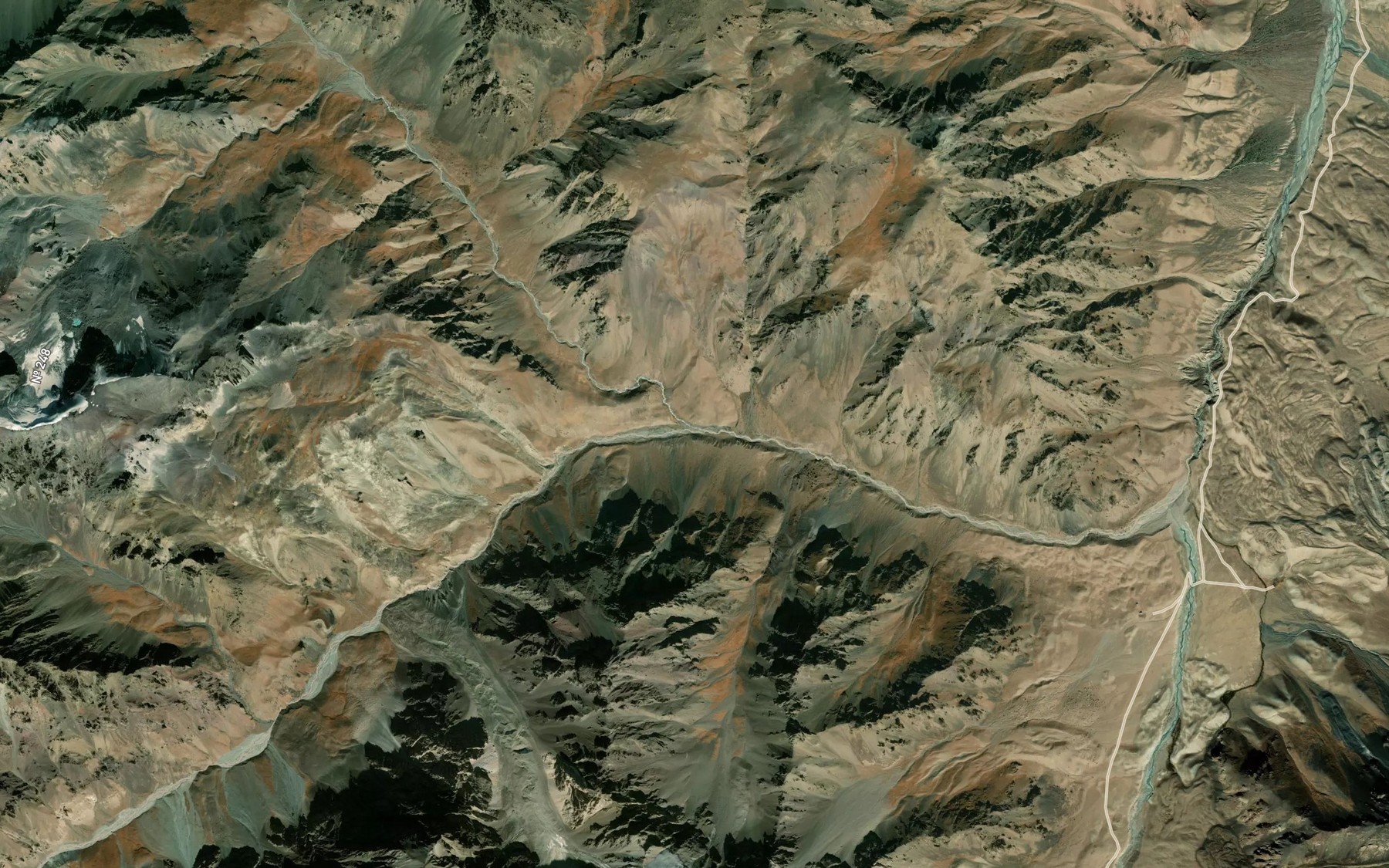 Satellite map of the Kashka-Suu