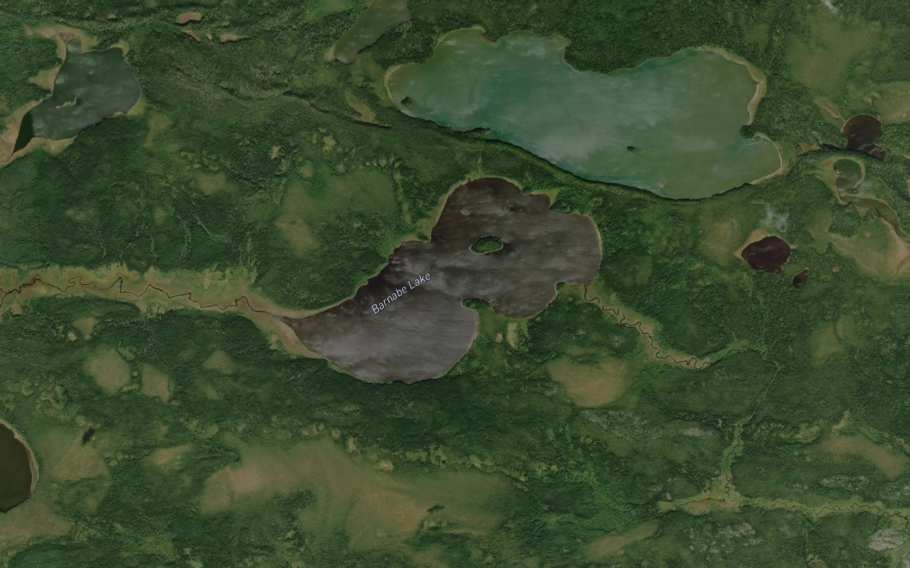 Satellite map of the Barnabe Lake