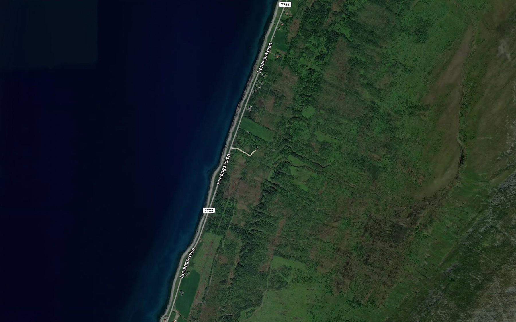 Satellite map of the Ruskelva