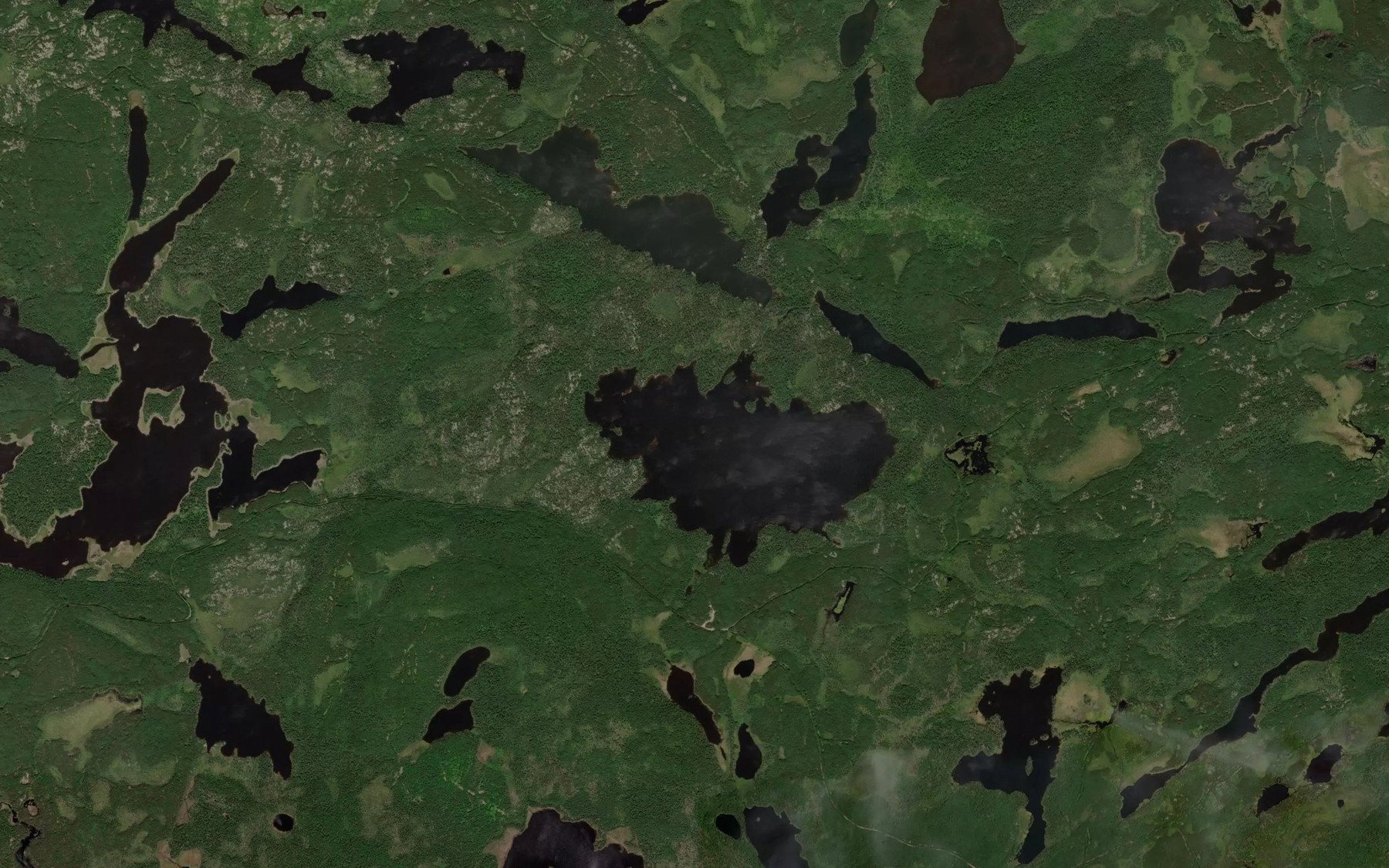 Satellite map of the Avey Lake