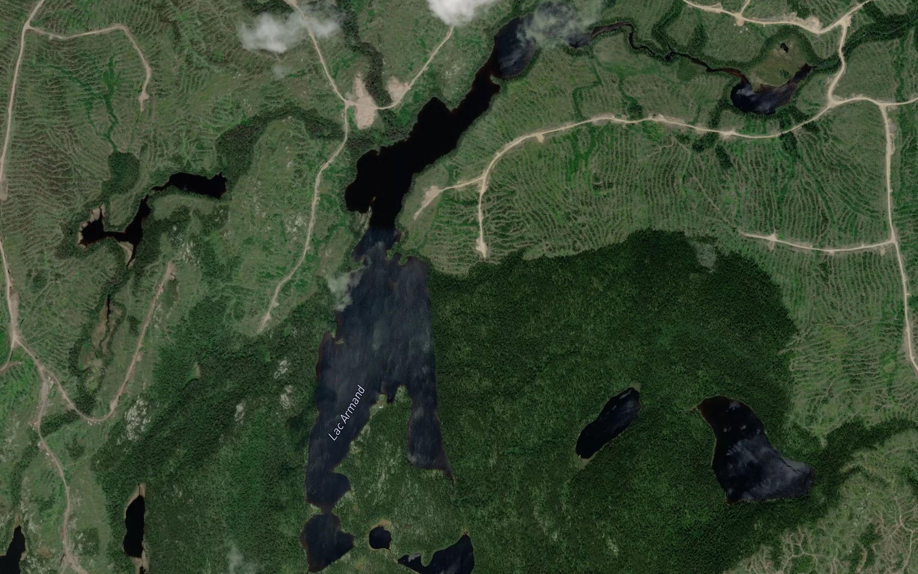 Satellite map of the Lac Armand