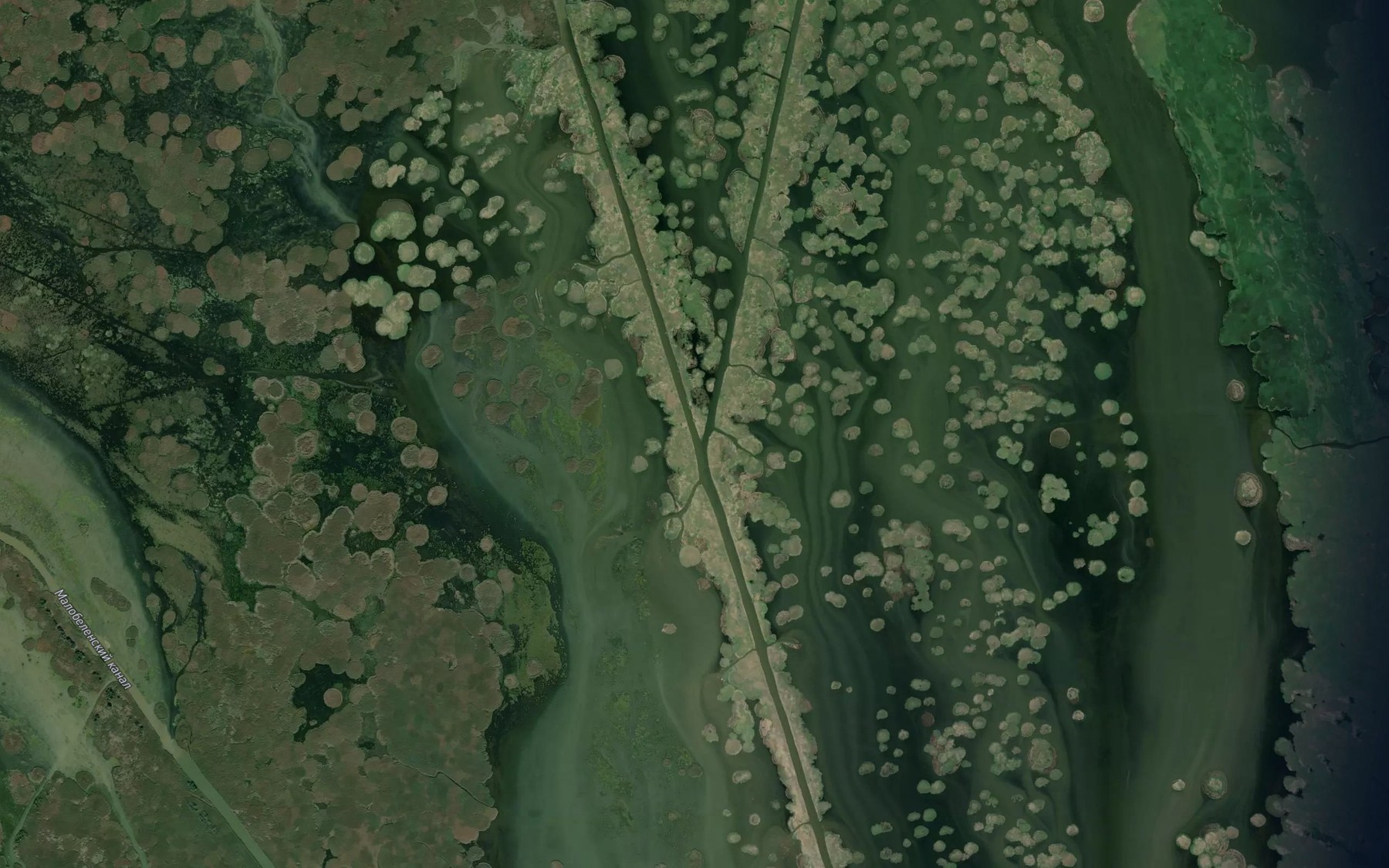Satellite map of the Karayskiy Kanal