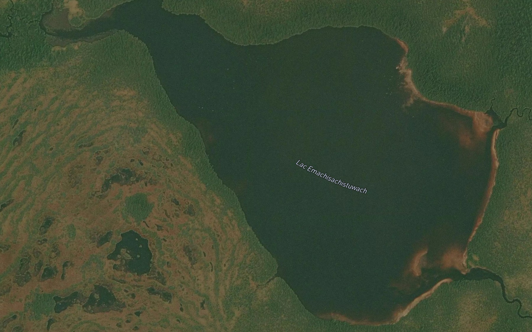 Satellite map of the Lac Emachisachistuwach