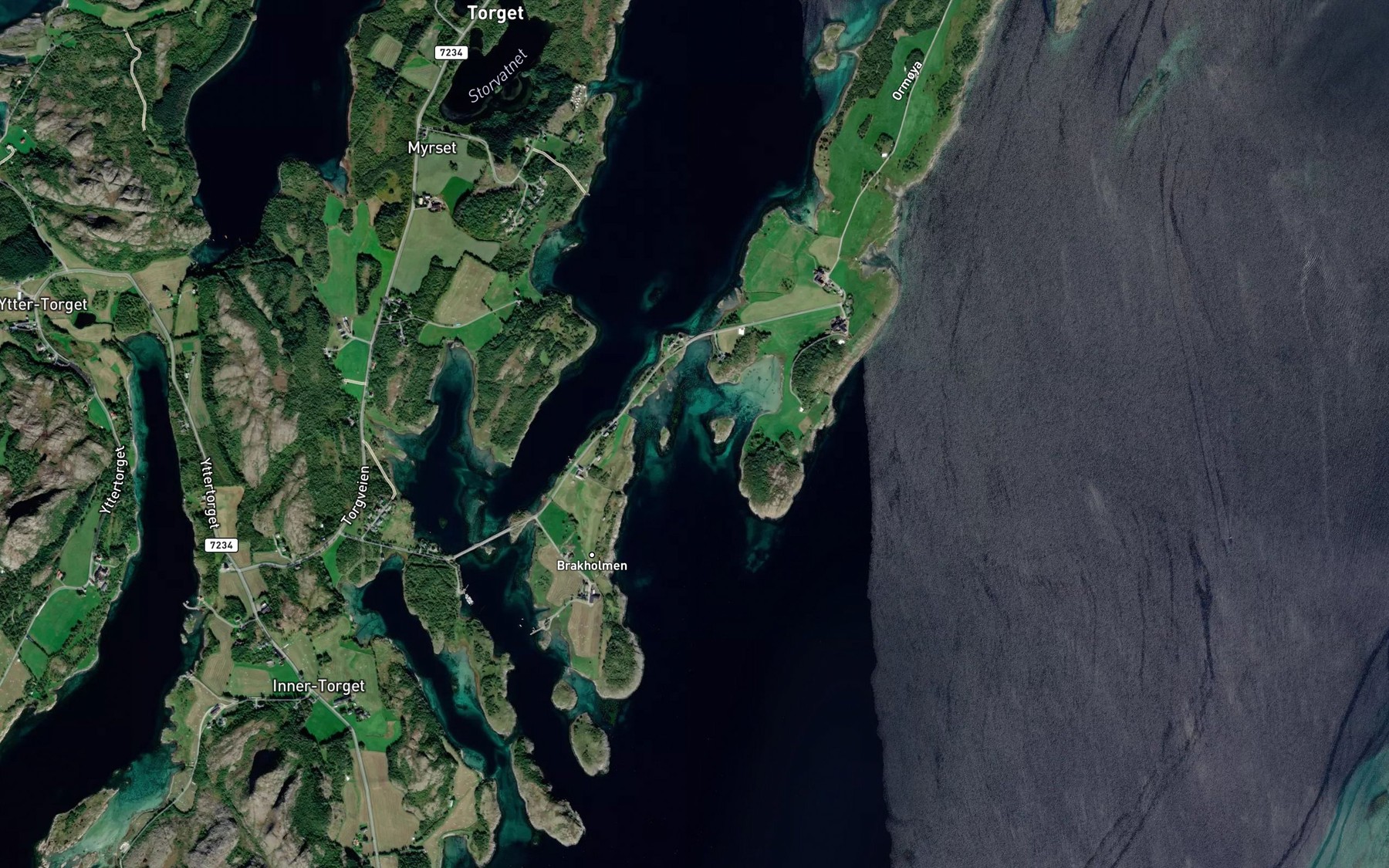 Satellite map of the Ovdosen
