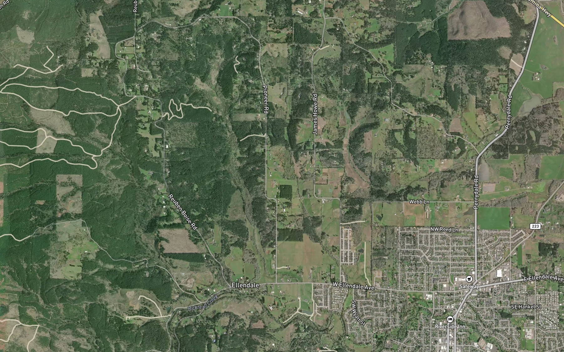 Satellite map of the Stamy Reservoir