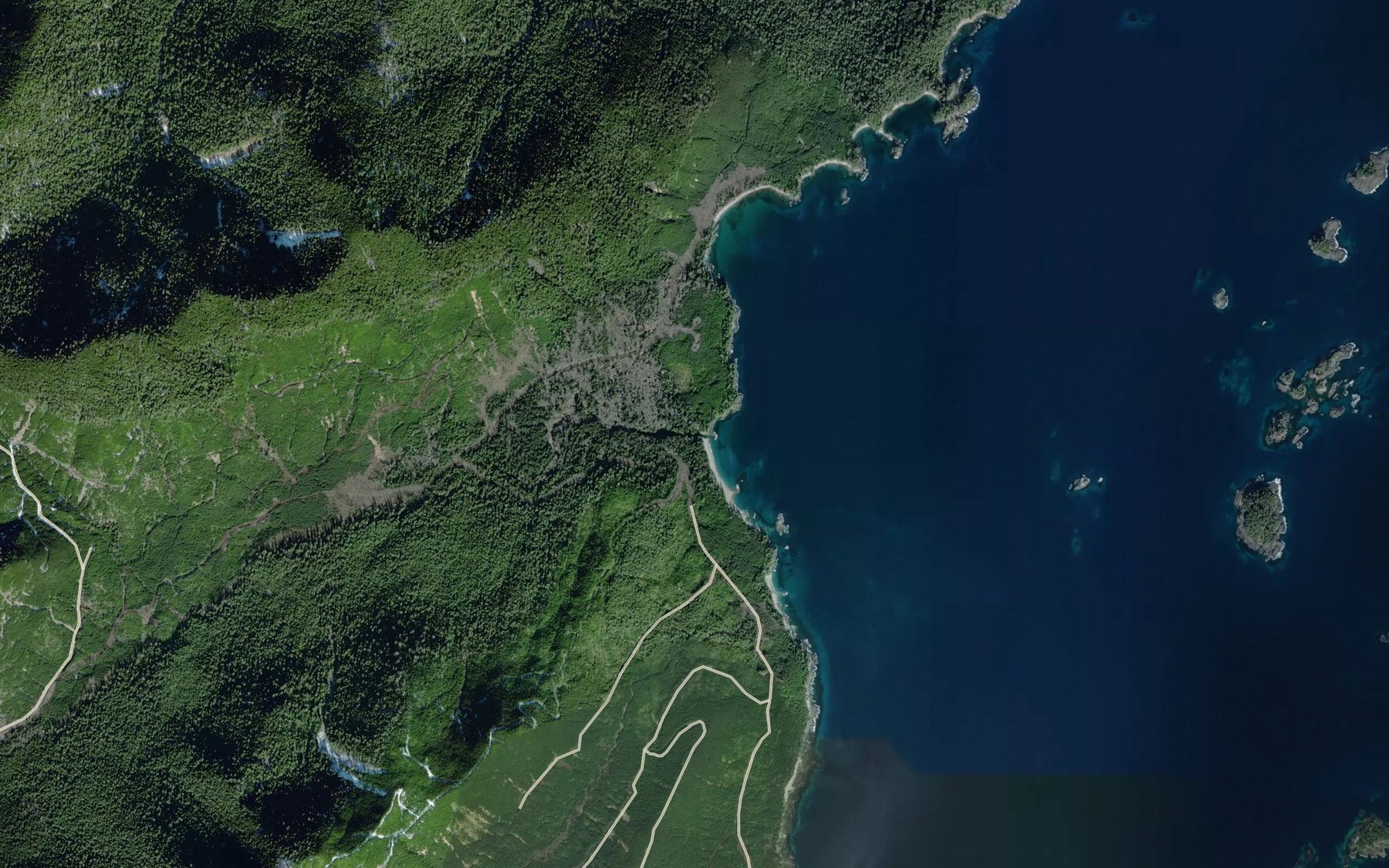 Satellite map of the Gate Creek