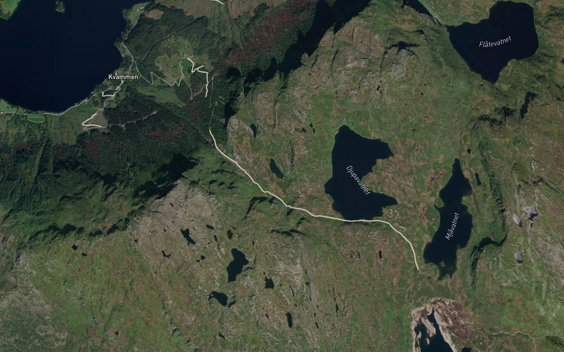 Satellite map of the Kvamstjorna