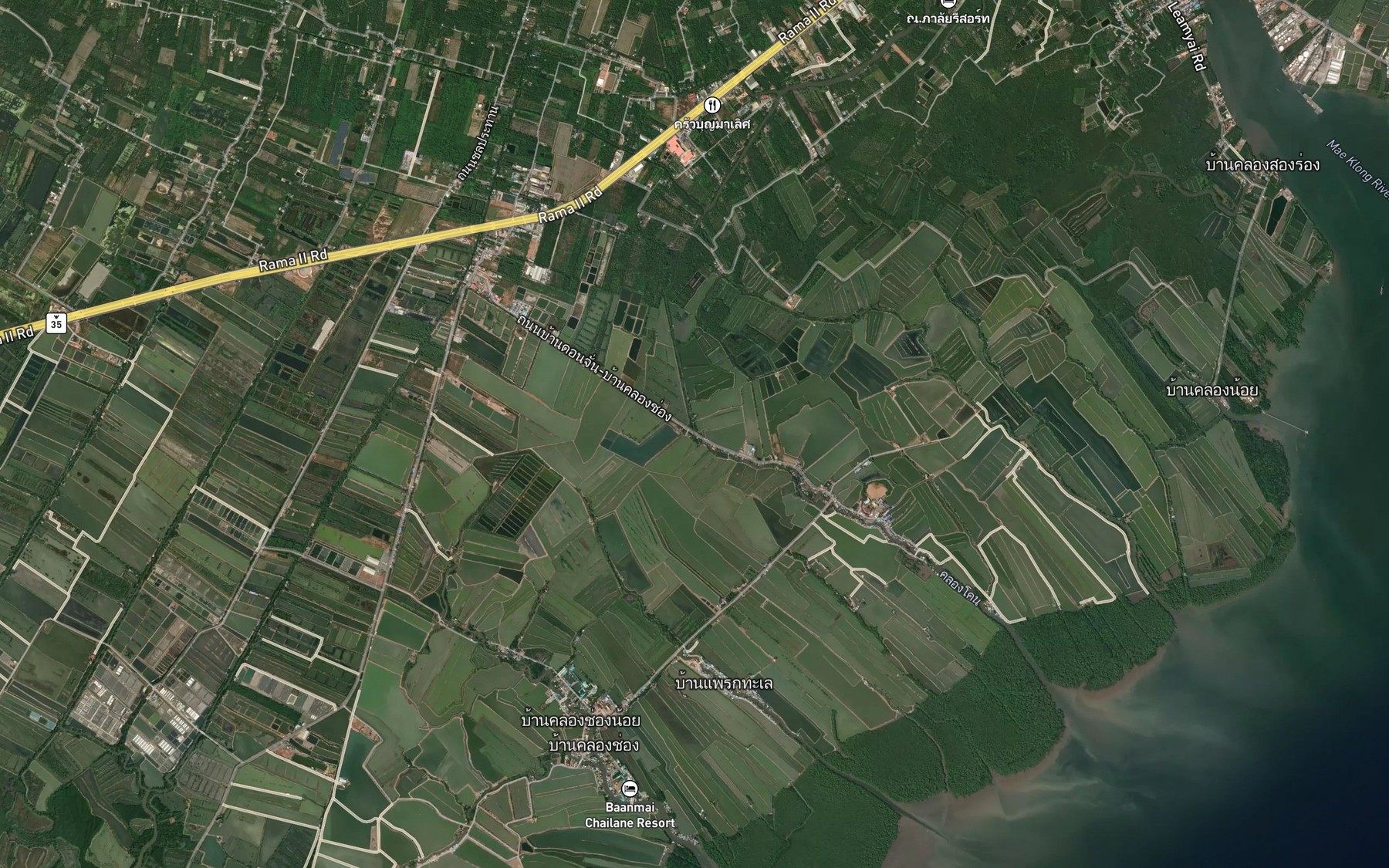 Satellite map of the Khlong Dan