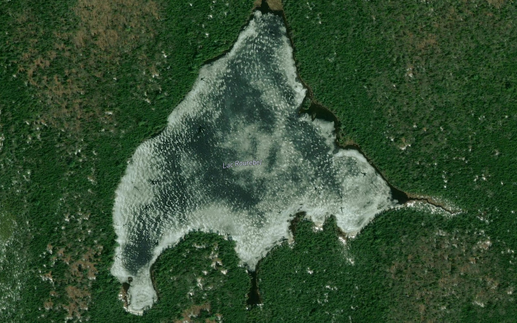 Satellite map of the Lac Rourebel
