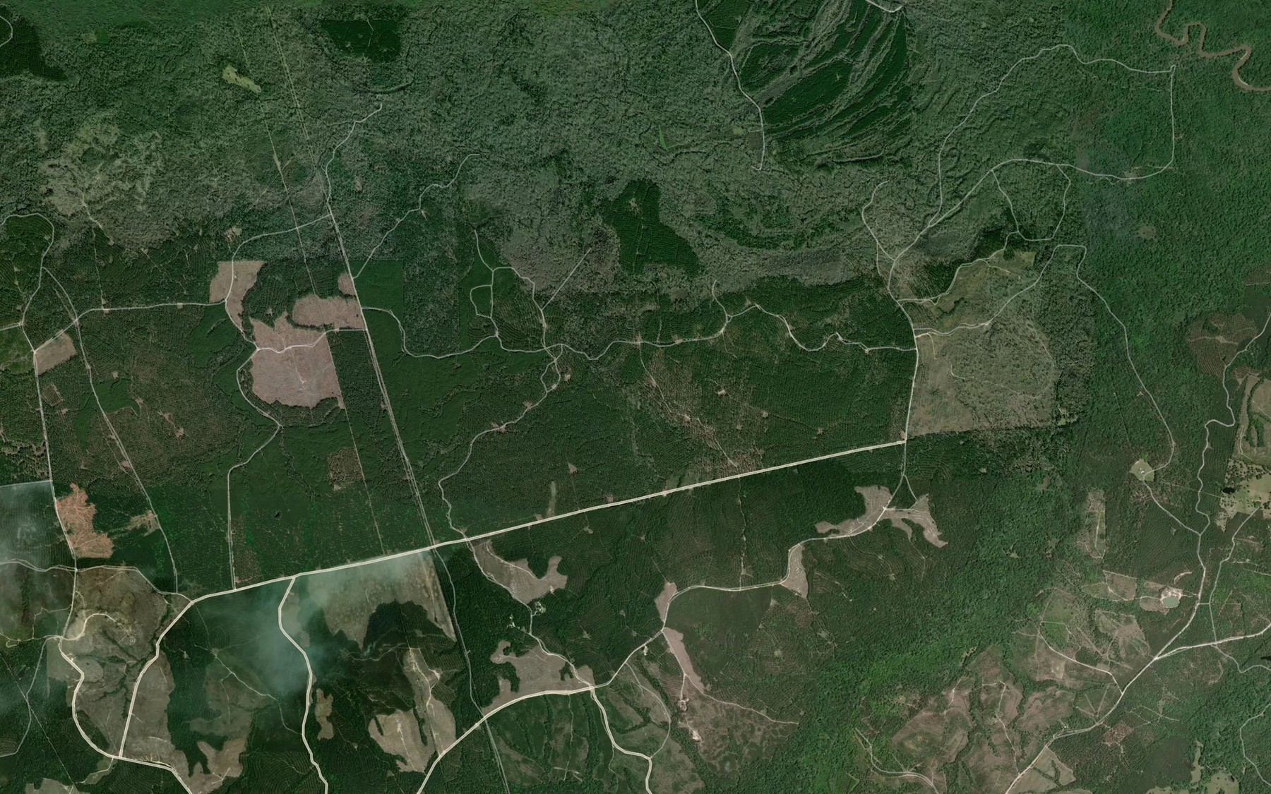 Satellite map of the McDuffy Branch
