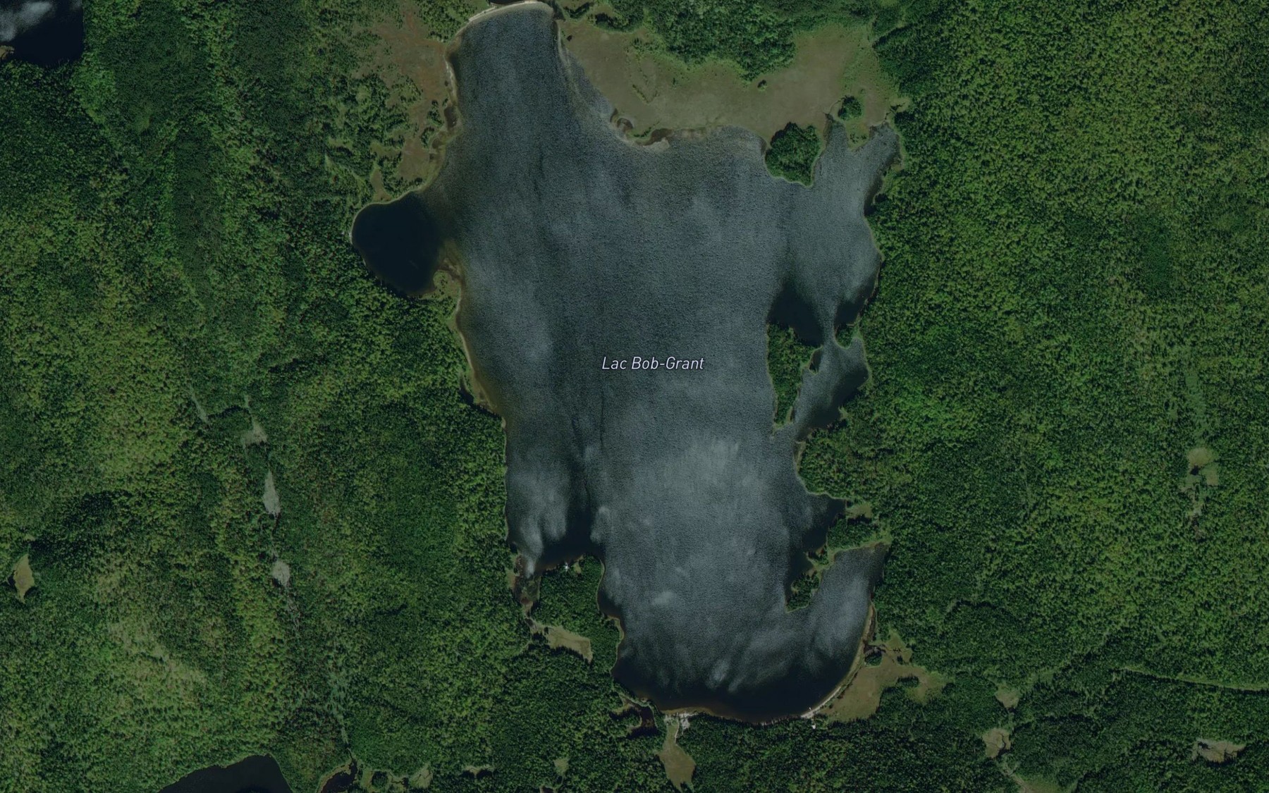 Satellite map of the Lac Bob-Grant