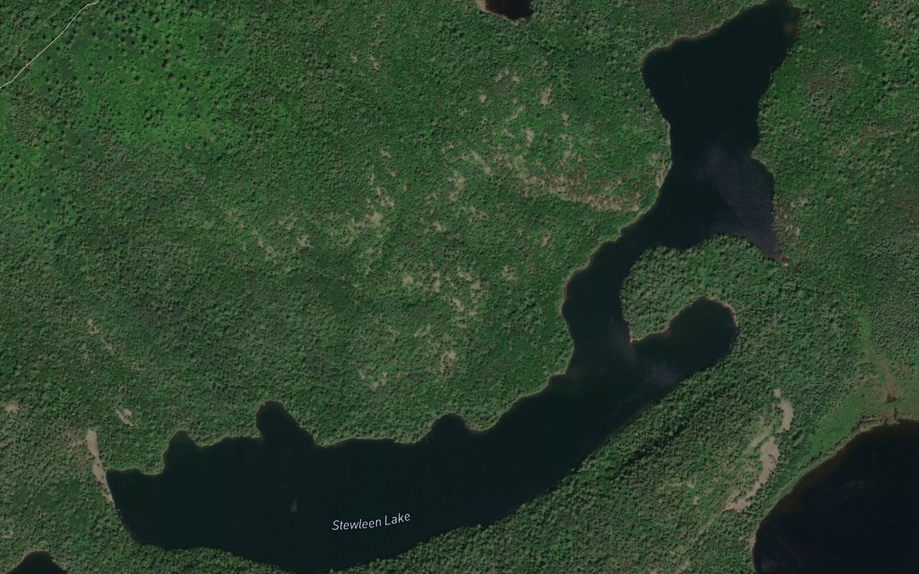 Satellite map of the Stewleen Lake
