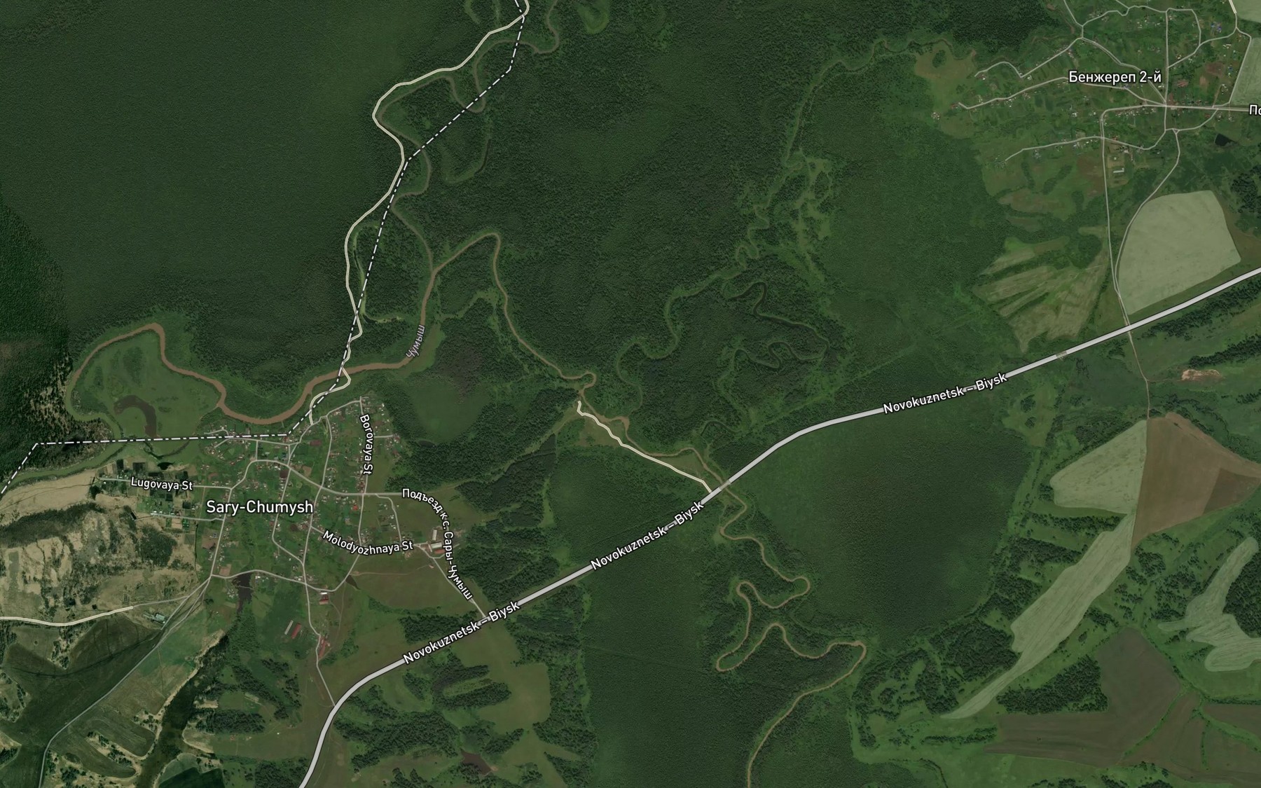 Satellite map of the Benzherep