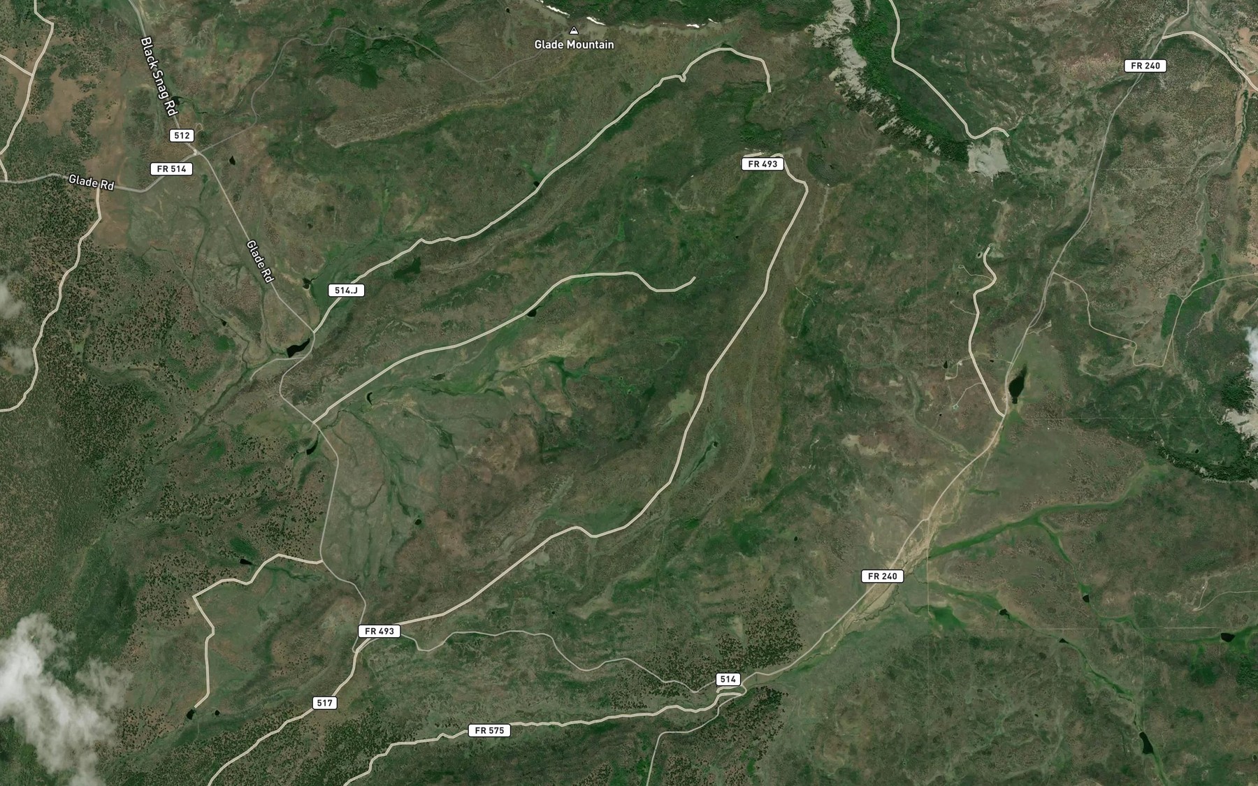 Satellite map of the Near Draw Number Two Reservoir