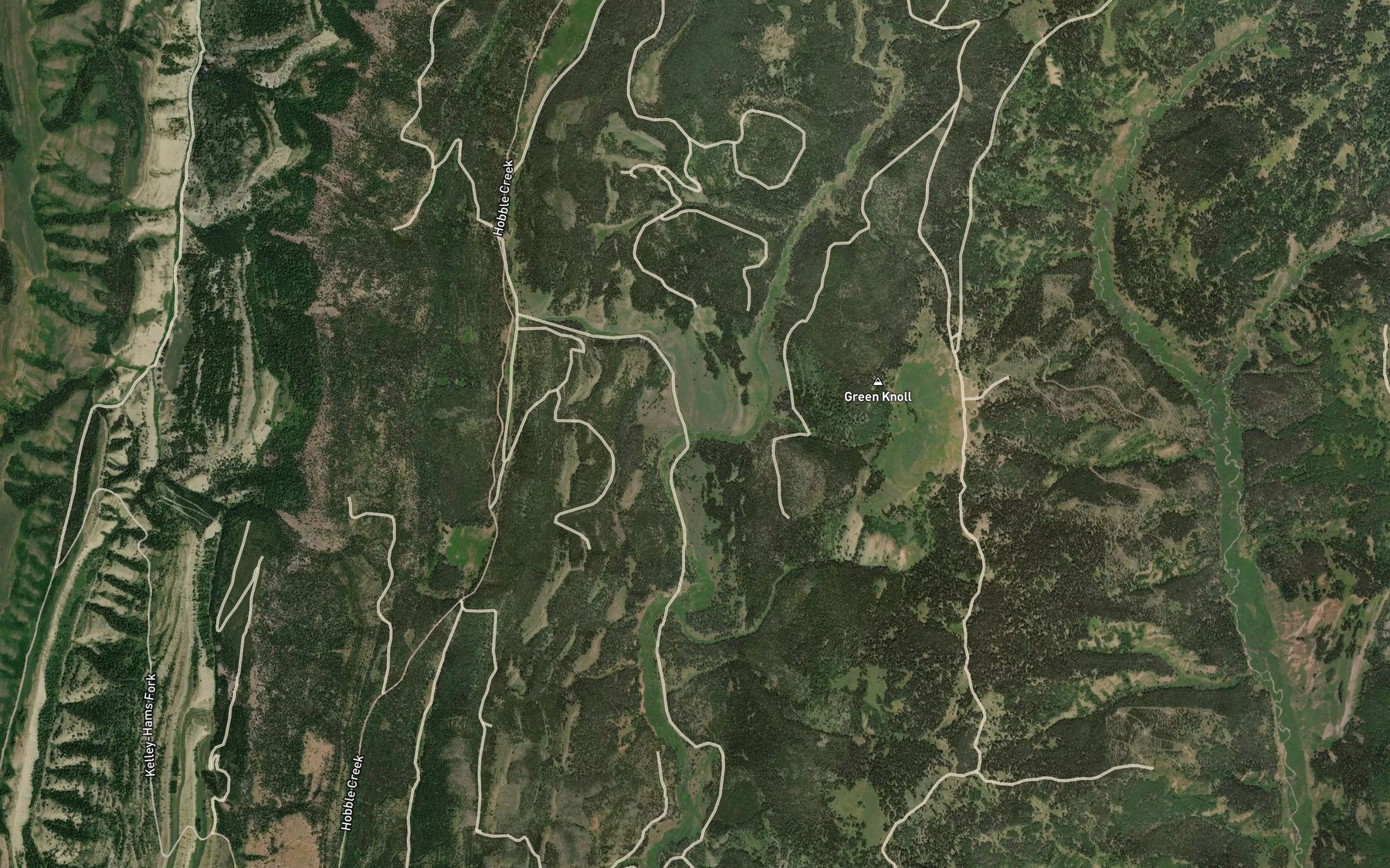 Satellite map of the Grindstone Creek