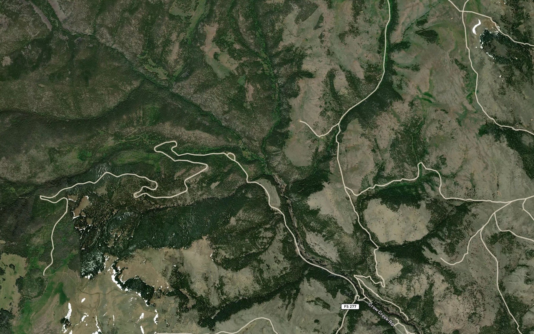 Satellite map of the Eureka Creek