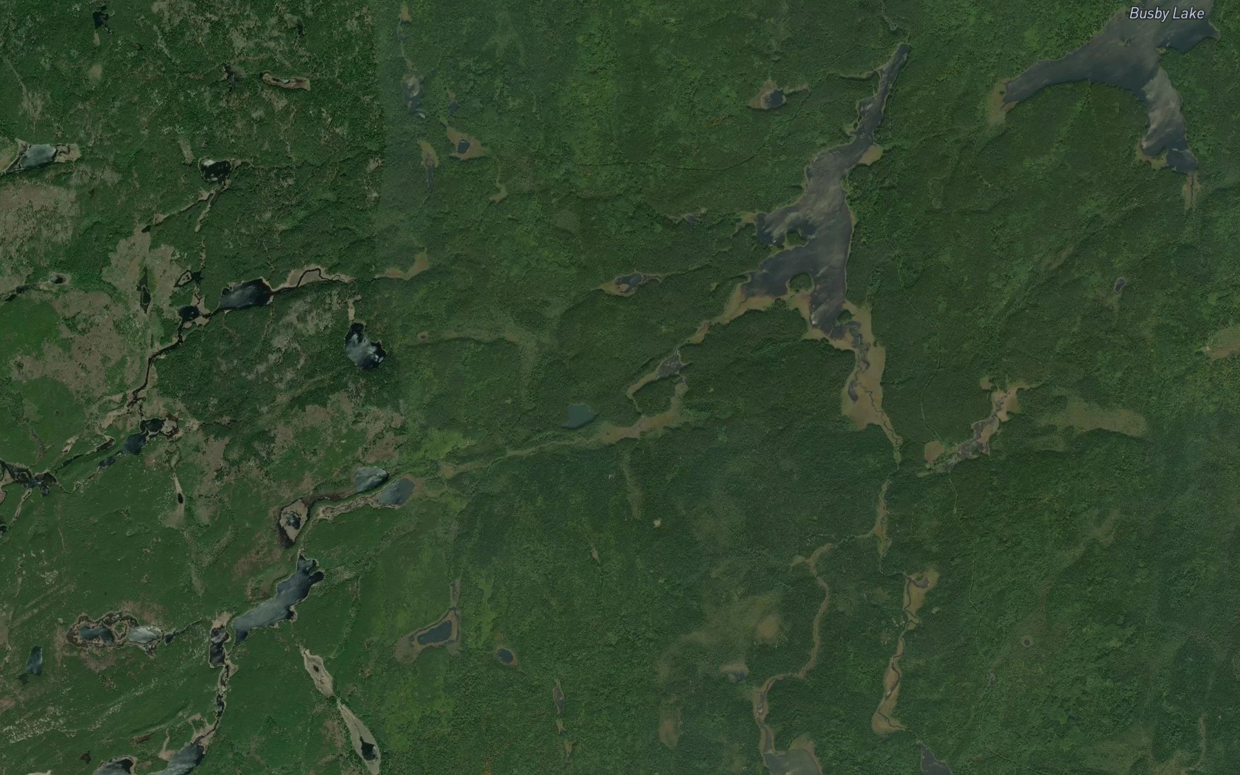 Satellite map of the Grenadier Creek