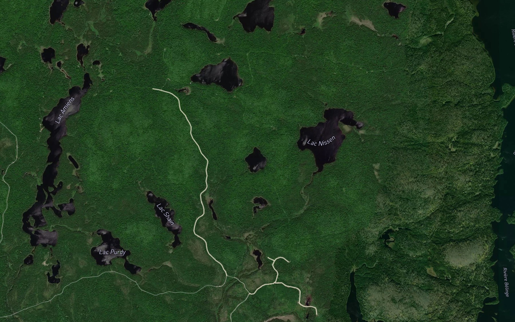Satellite map of the Lac Carre