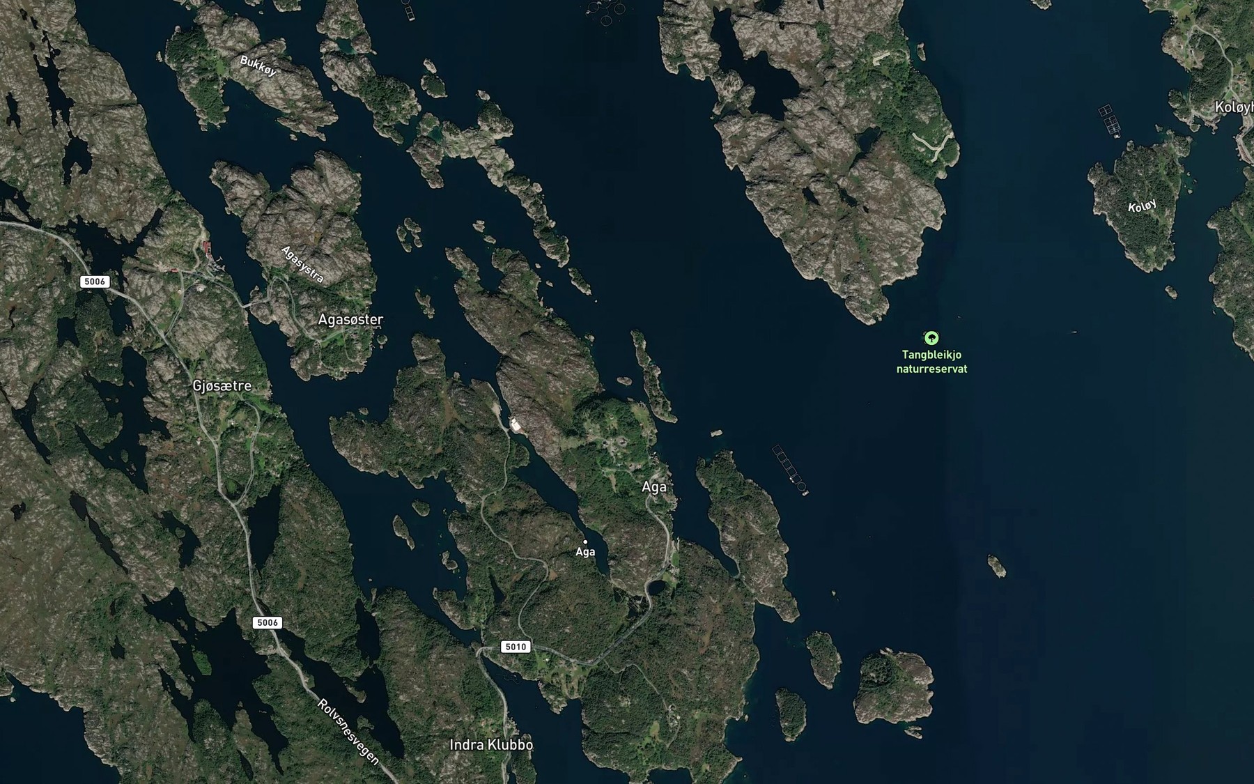Satellite map of the Nyvagen