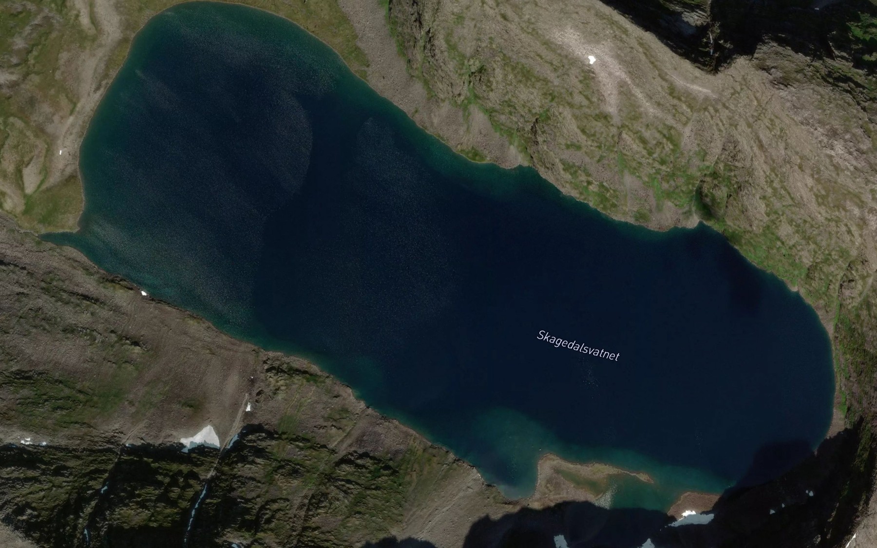 Satellite map of the Skagedalsvatnet