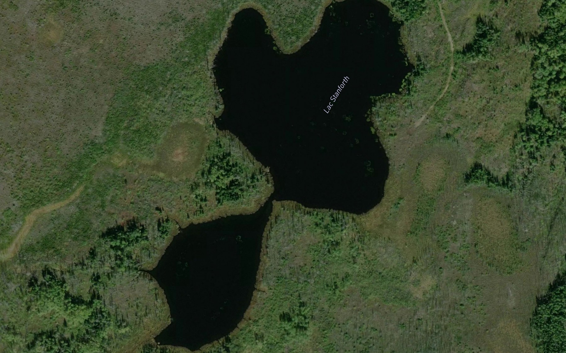 Satellite map of the Lac Stanforth