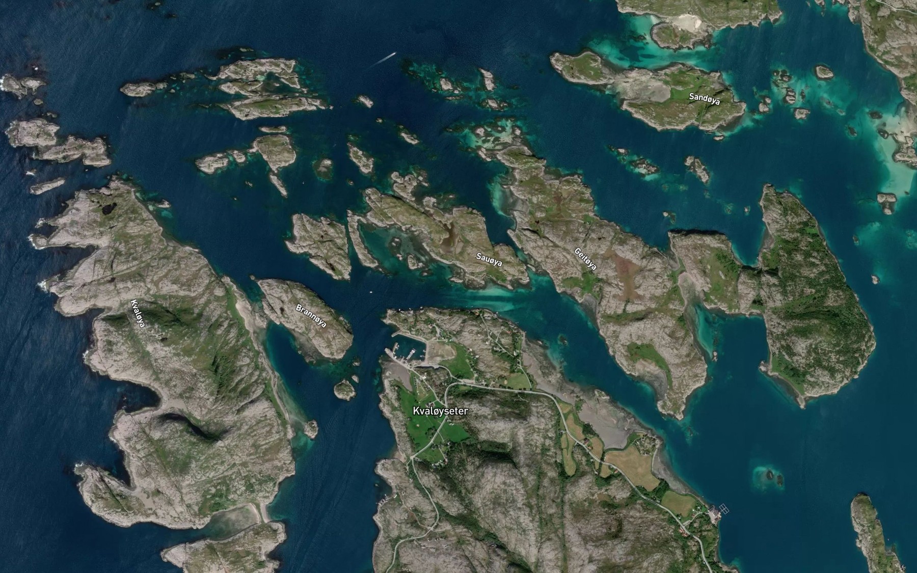 Satellite map of the Strannasundet