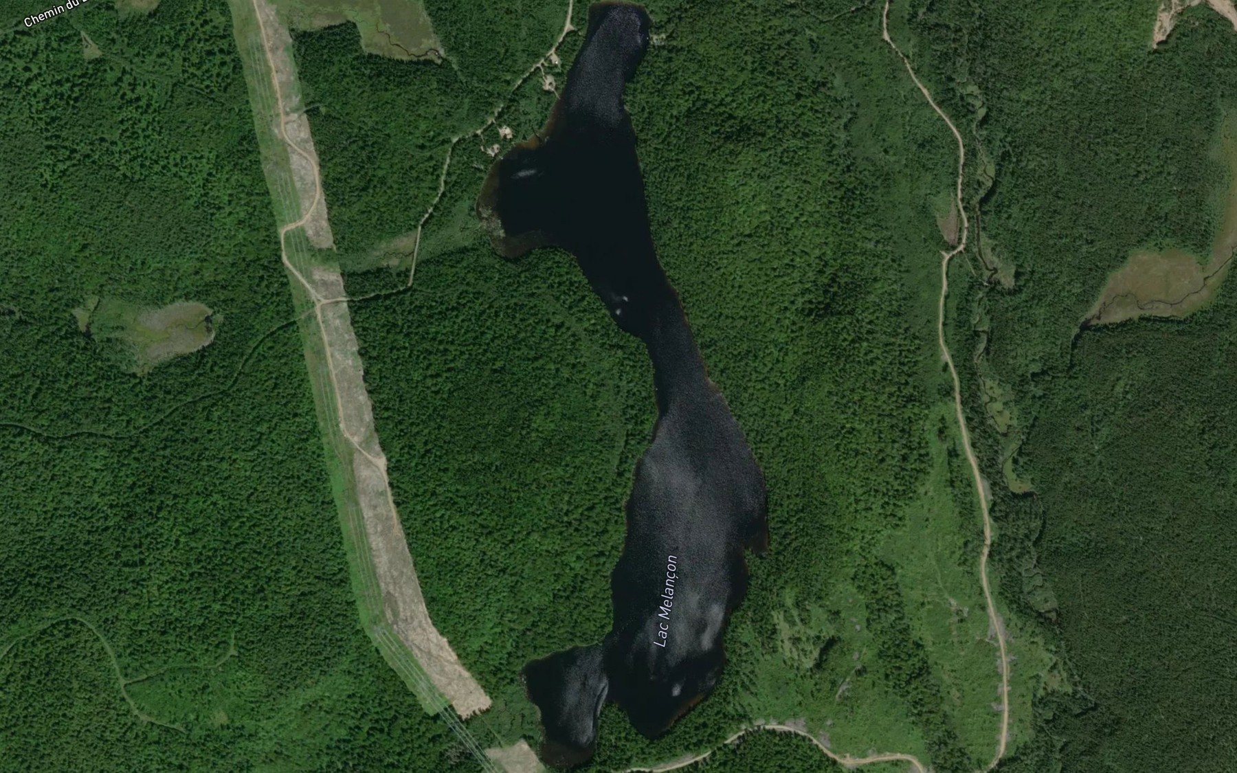 Satellite map of the Lac Melancon