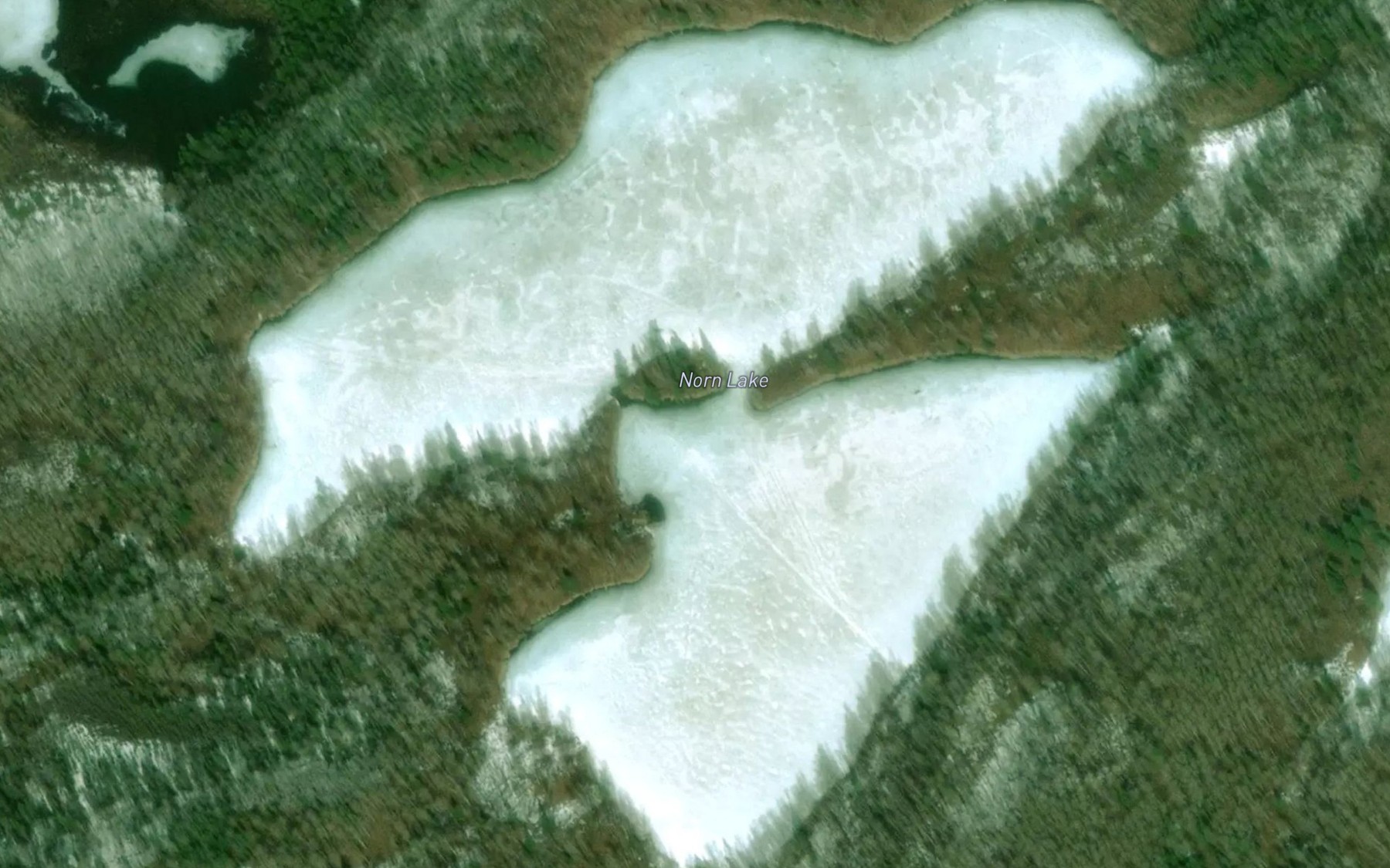 Satellite map of the Norn Lake
