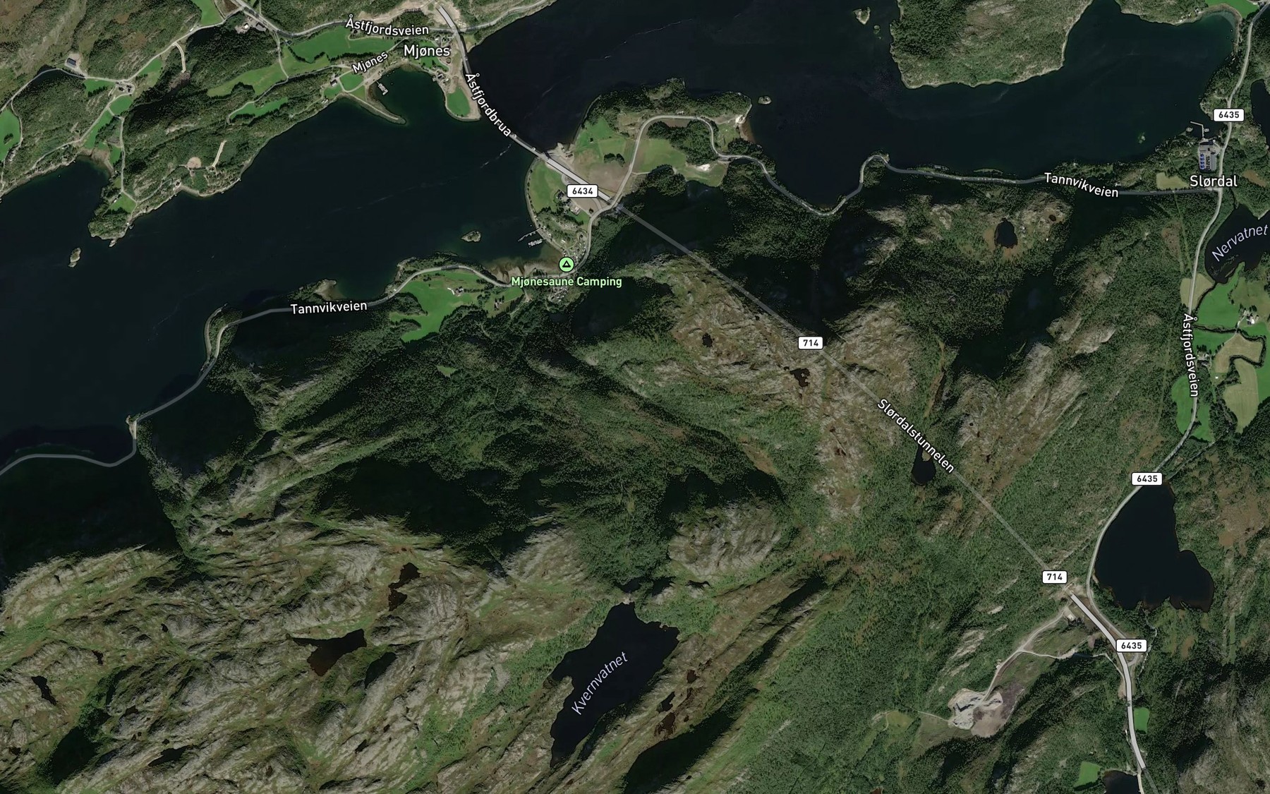 Satellite map of the Aundalsbekken