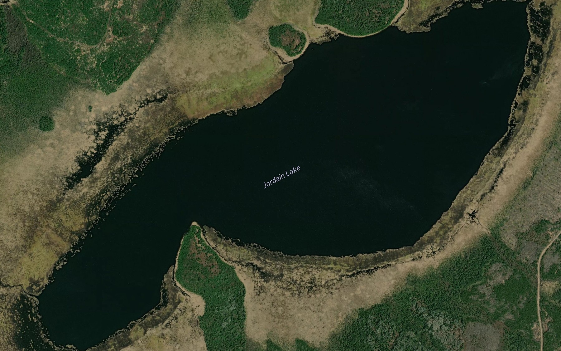 Satellite map of the Jordain Lake