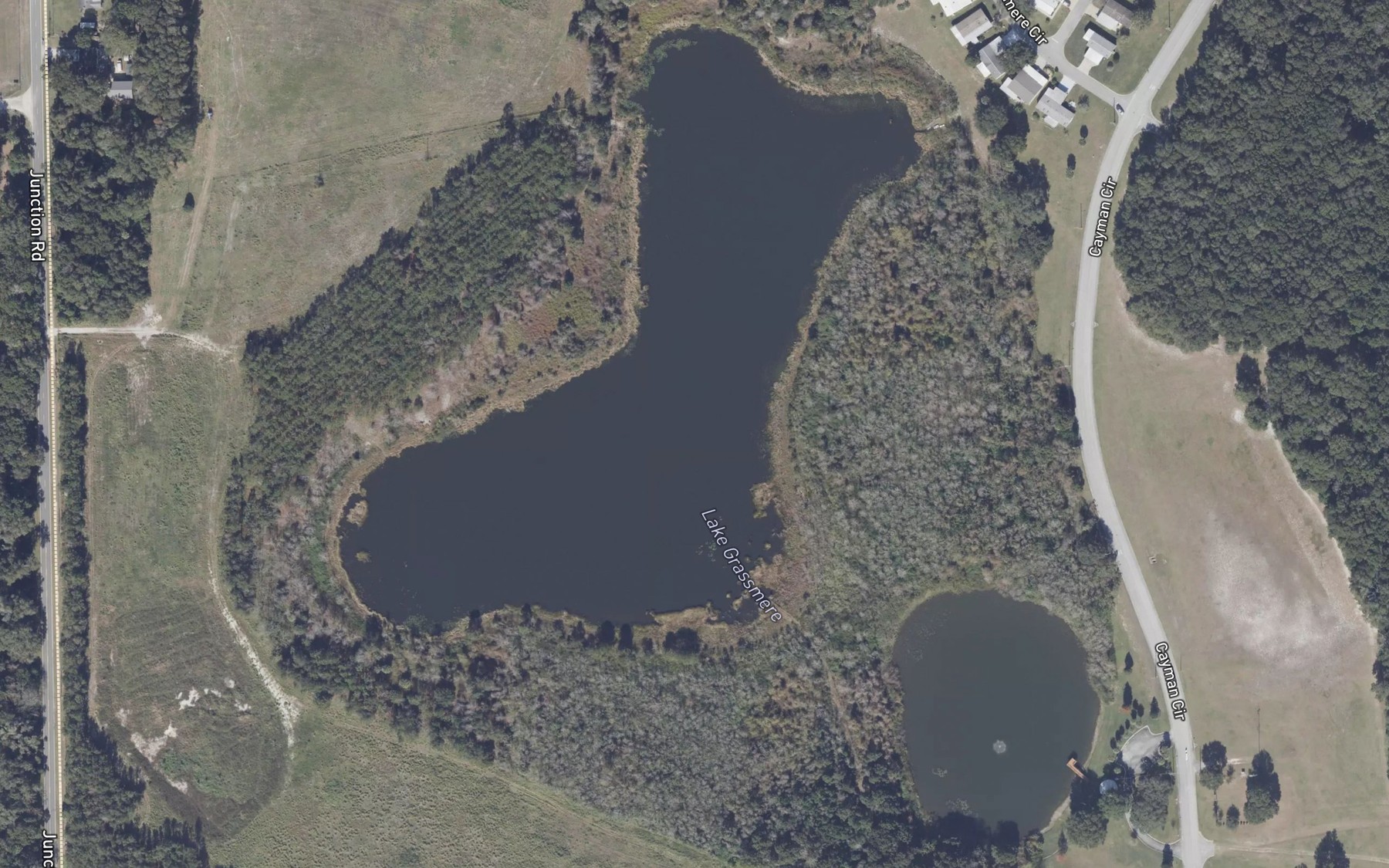 Satellite map of the Lake Grassmere