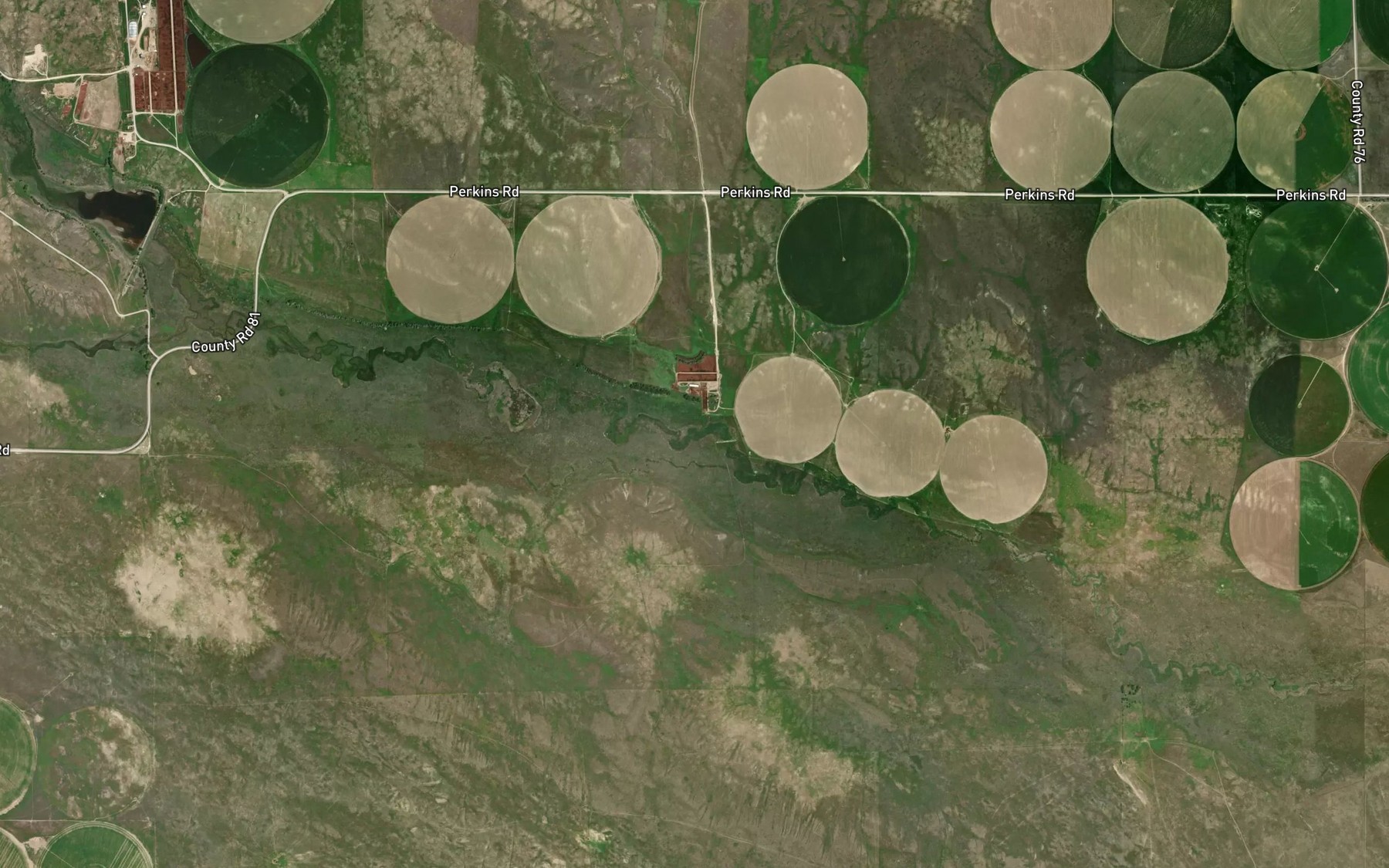 Satellite map of the Cook SE Reservoir