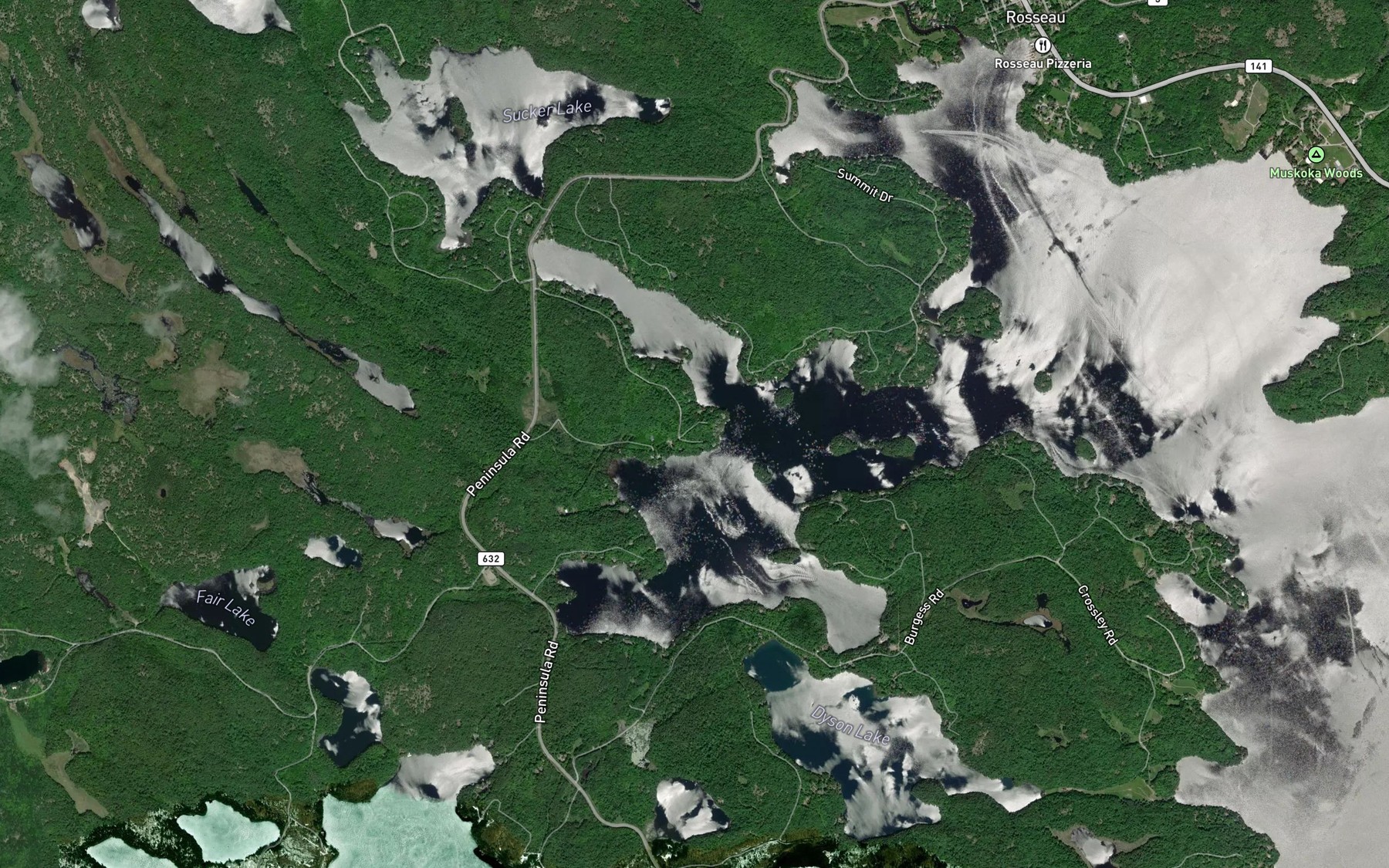 Satellite map of the Morgan Bay