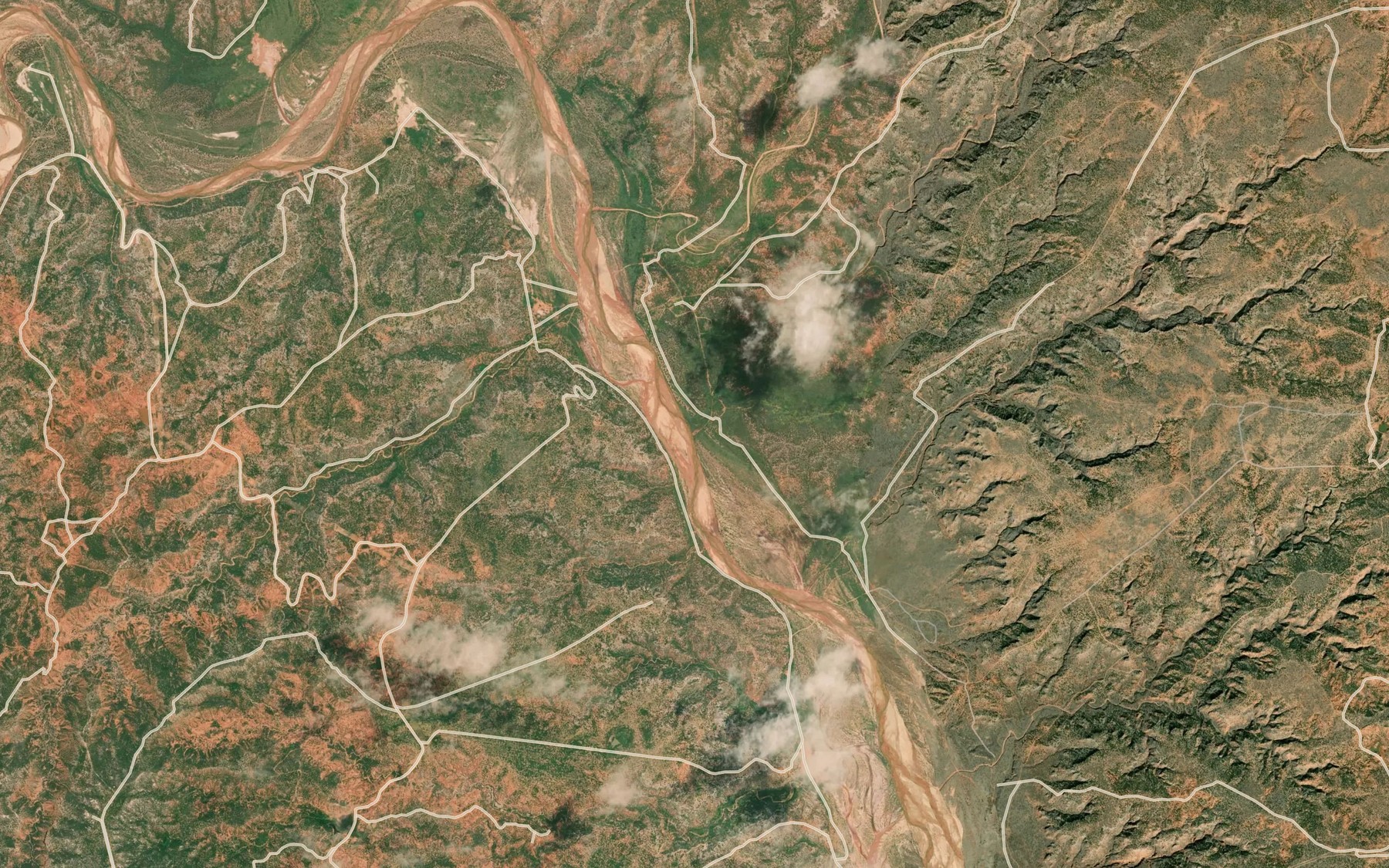 Satellite map of the Campbell Creek