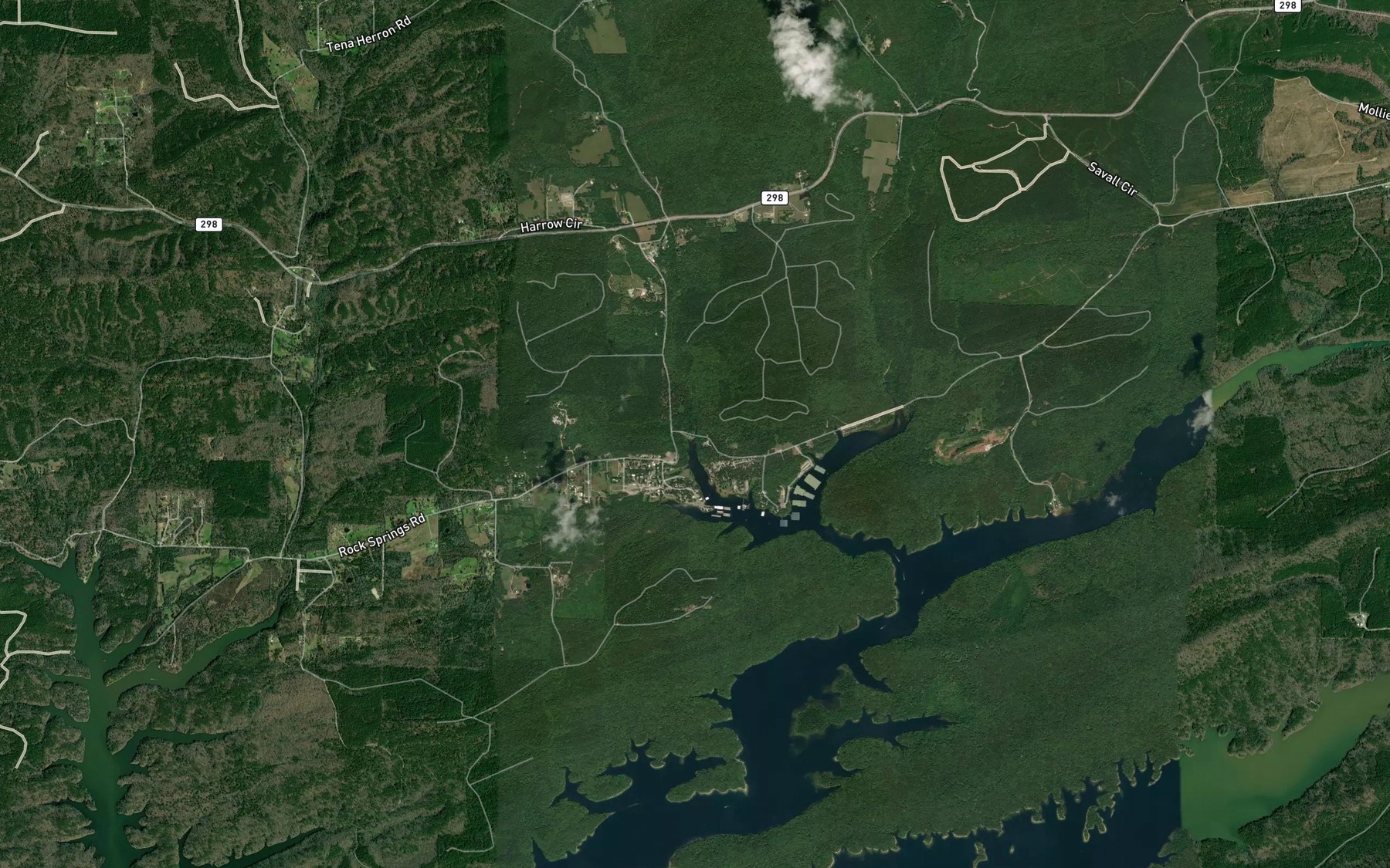 Satellite map of the Fisher Creek