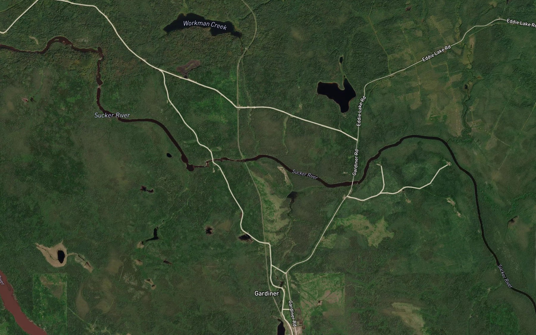 Satellite map of the Workman Creek
