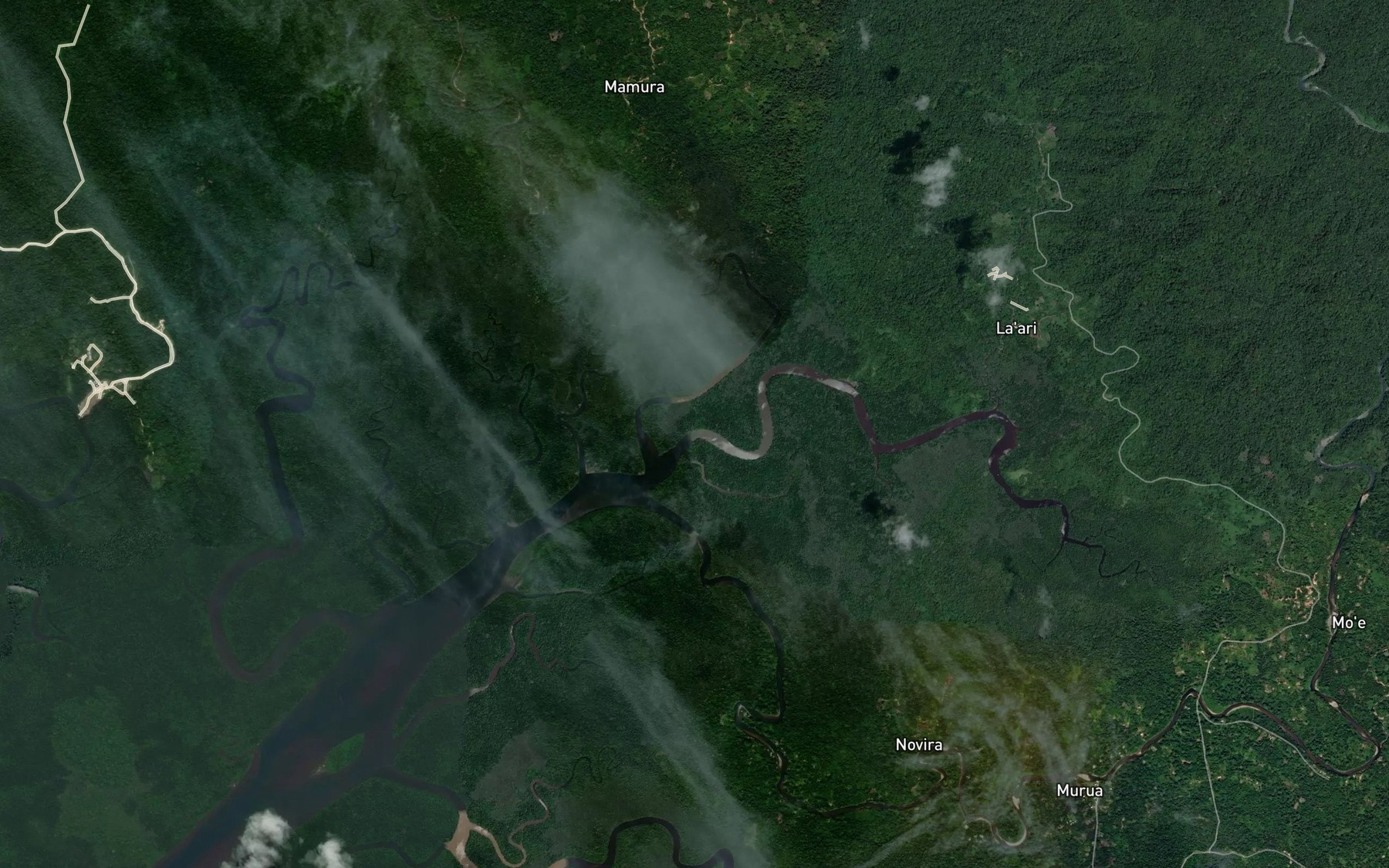 Satellite map of the Babura Creek