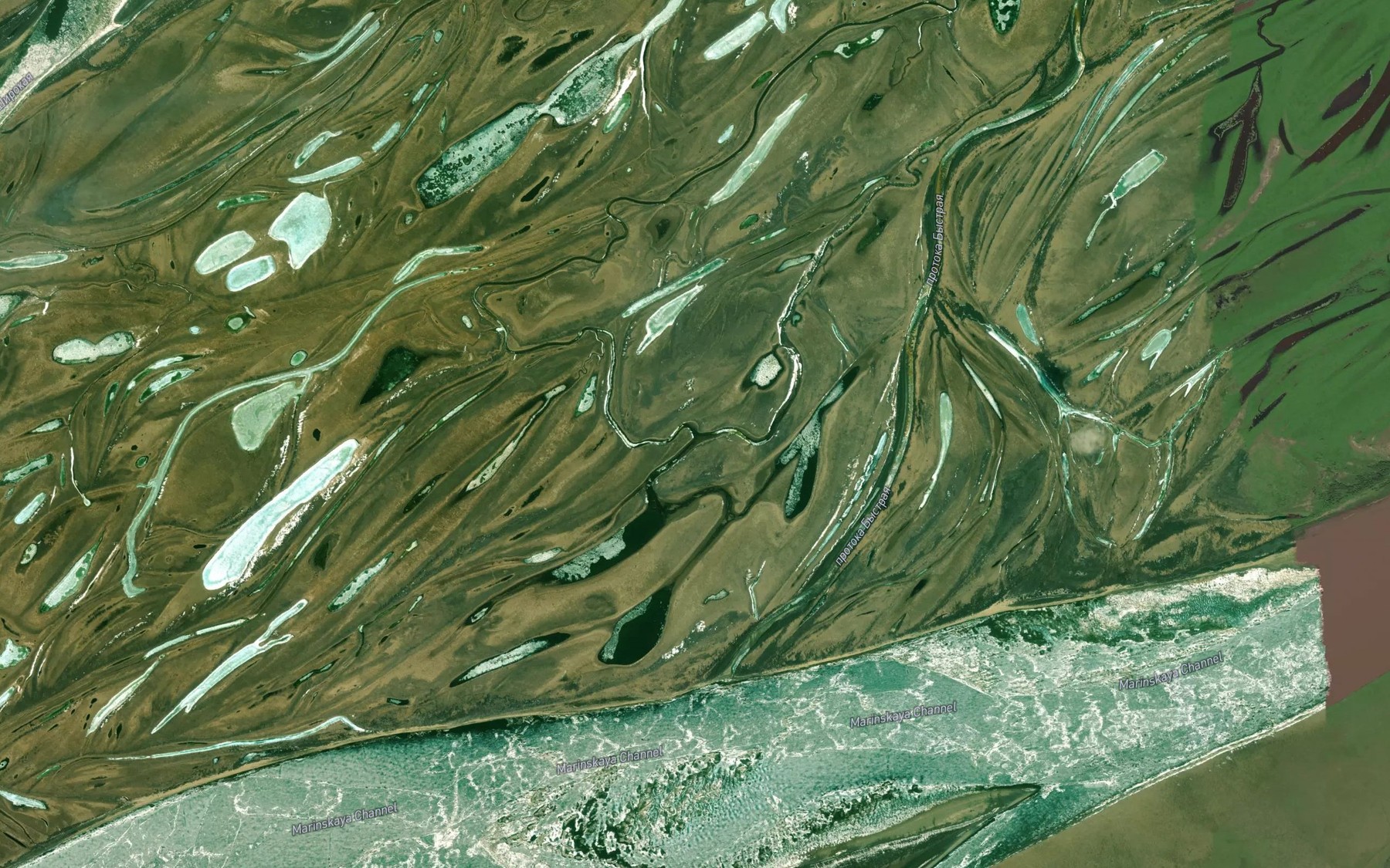 Satellite map of the Protoka Parfenovka