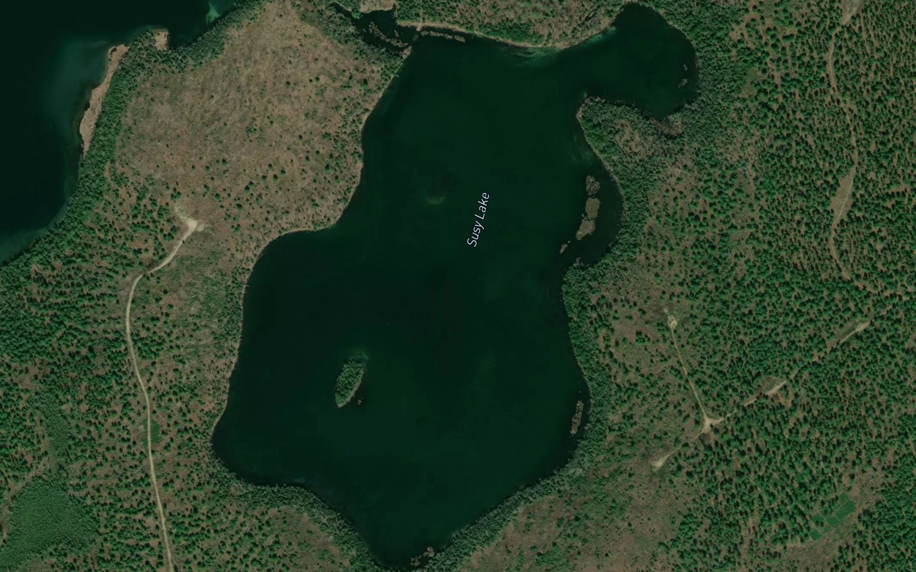 Satellite map of the Susy Lake