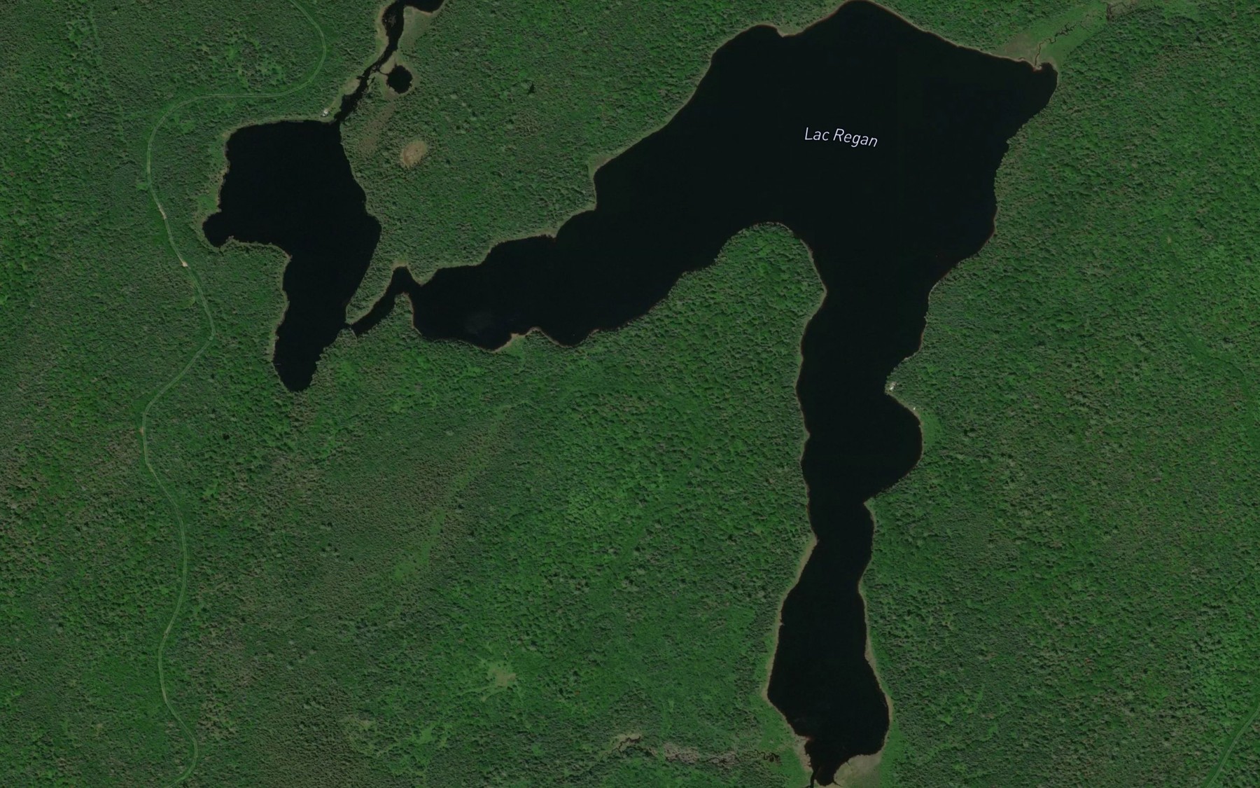 Satellite map of the Lac Regan
