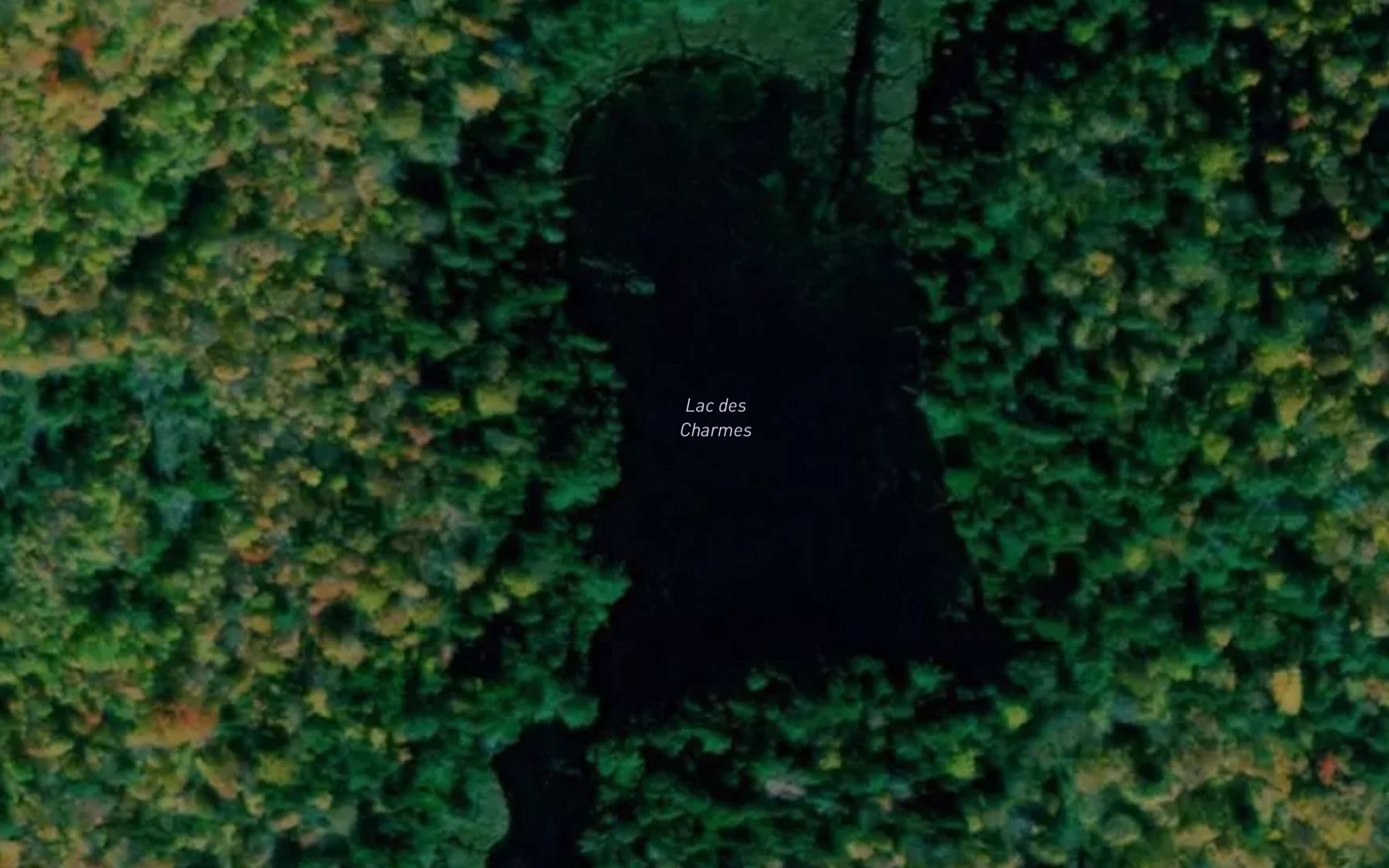 Satellite map of the Lac des Charmes