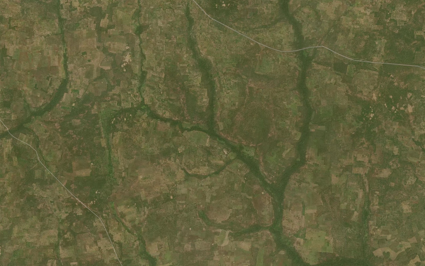 Satellite map of the River Gbereku